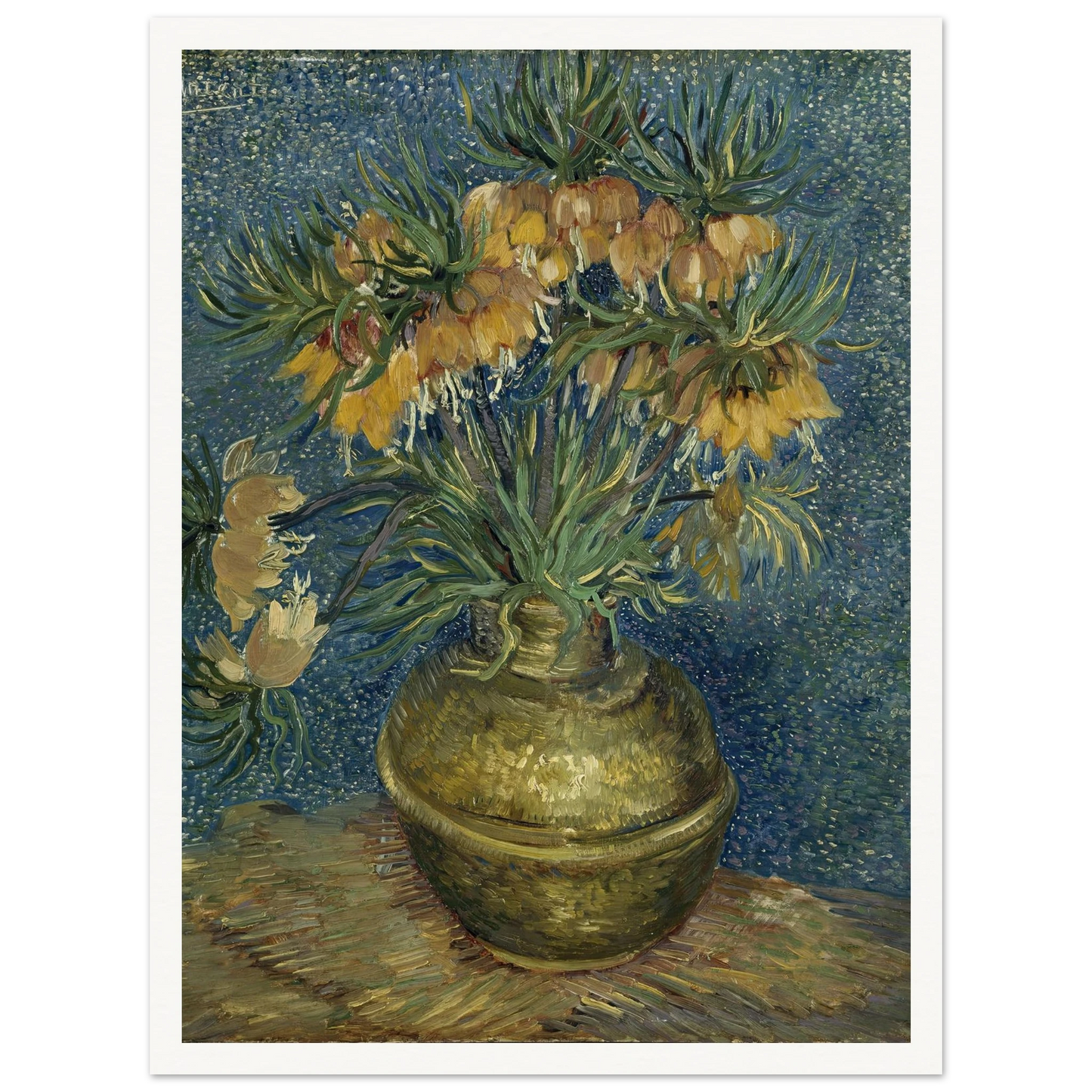Imperial Fritillaries in a Copper Vase (1887) Art Print | Vincent van Gogh-Quipham Collections