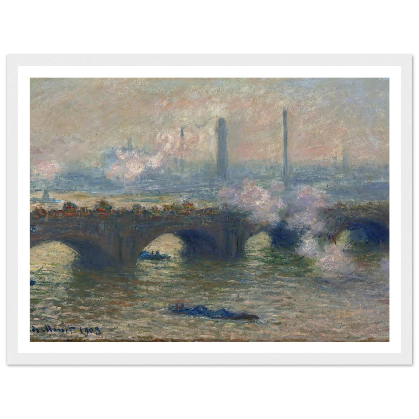 Waterloo Bridge,Gray Day (1903) Art Print | Claude Monet-Quipham Collections