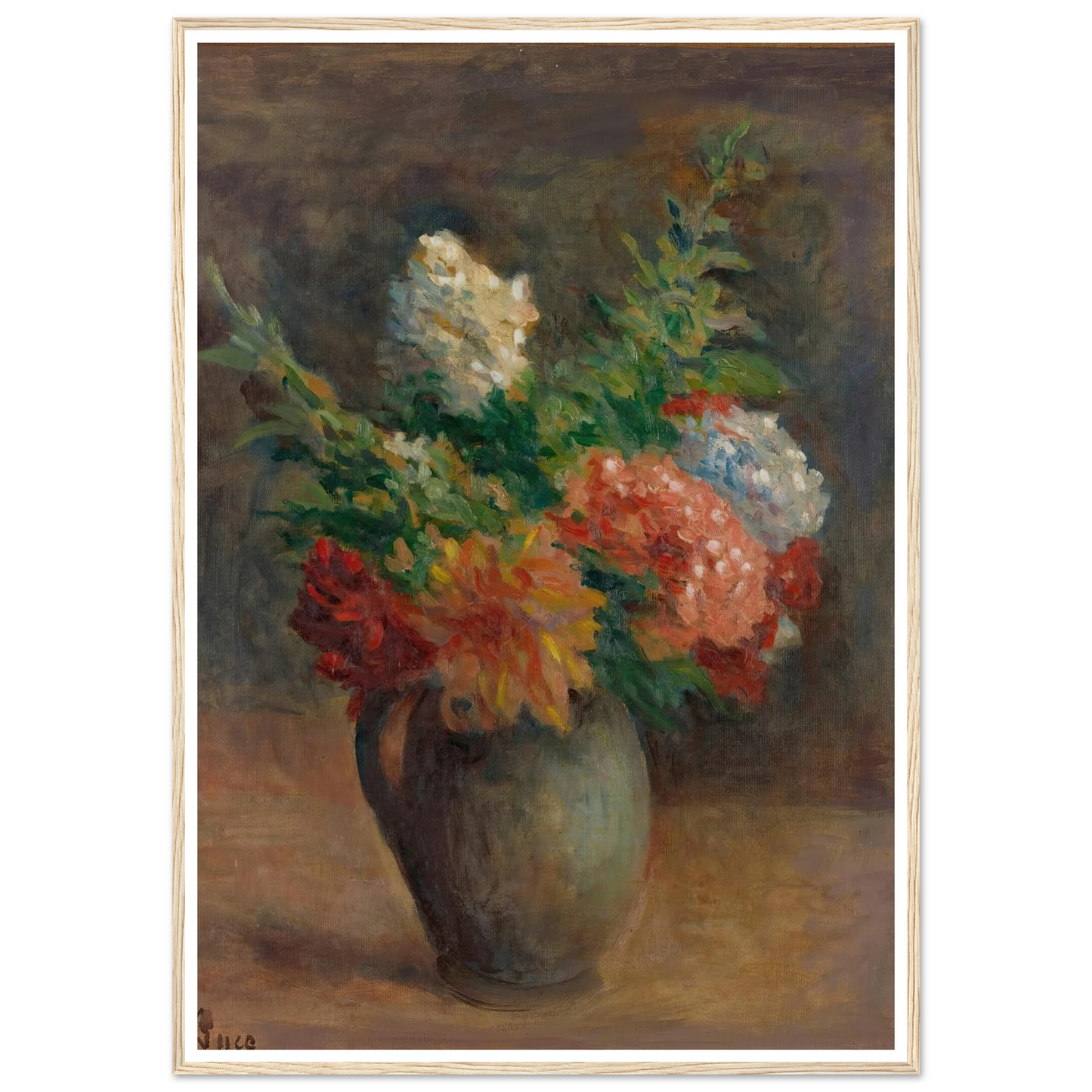 Pivoines, Géraniums Et Lilas Blancs (circa 1925) Art Print | Maximilien Luce-Quipham Collections
