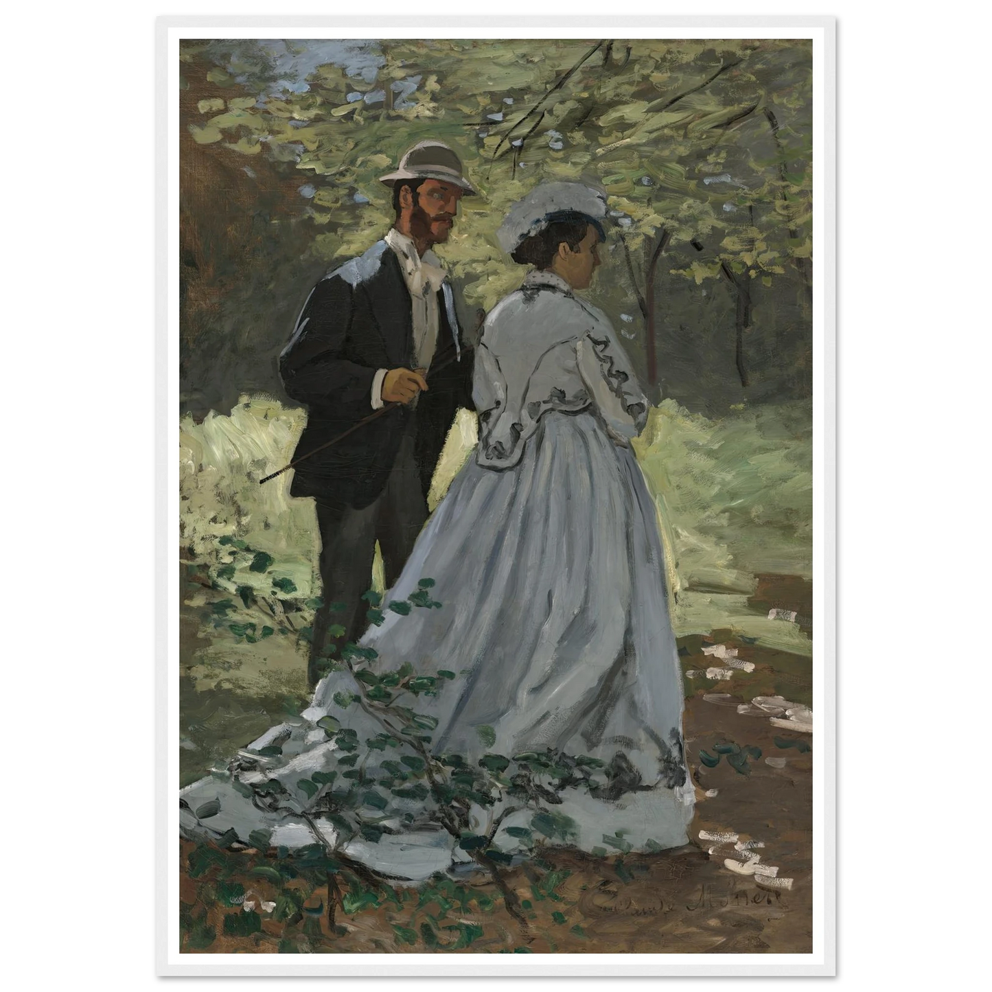Bazille and Camille (Study for Déjeuner sur l’Herbe ) (1865) Art Print | Claude Monet-Quipham Collections