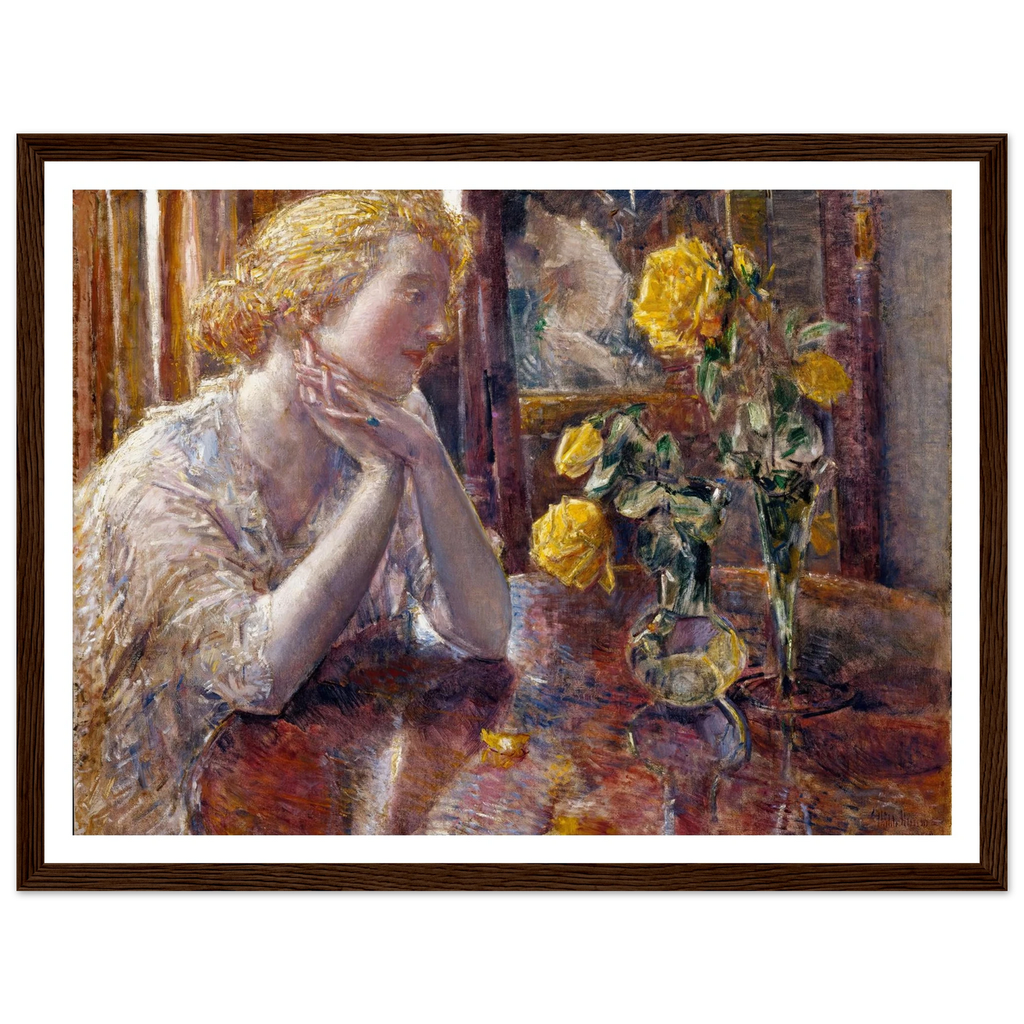 Maréchal Niel Roses (1919) Art Print | Childe Hassam-Quipham Collections