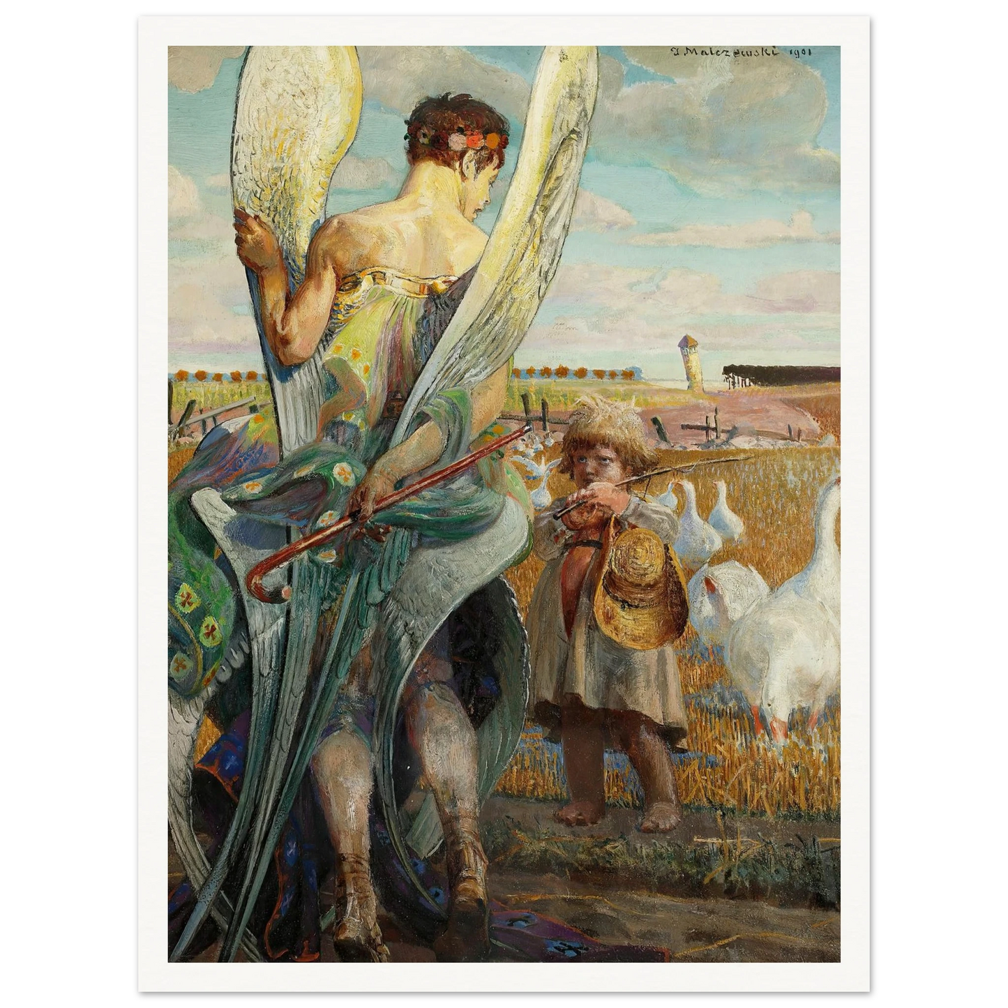 Angel, I shall follow thee (1901) Art Print | Jacek Malczewski-Quipham Collections
