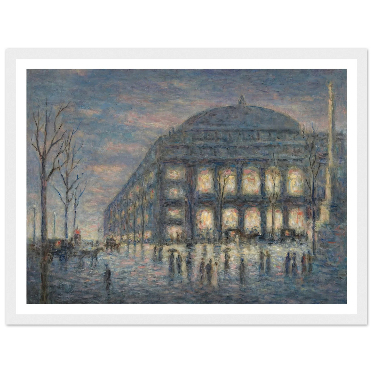 Paris, la place du Théâtre du Châtelet (circa 1900) Art Print | Maximilien Luce-Quipham Collections