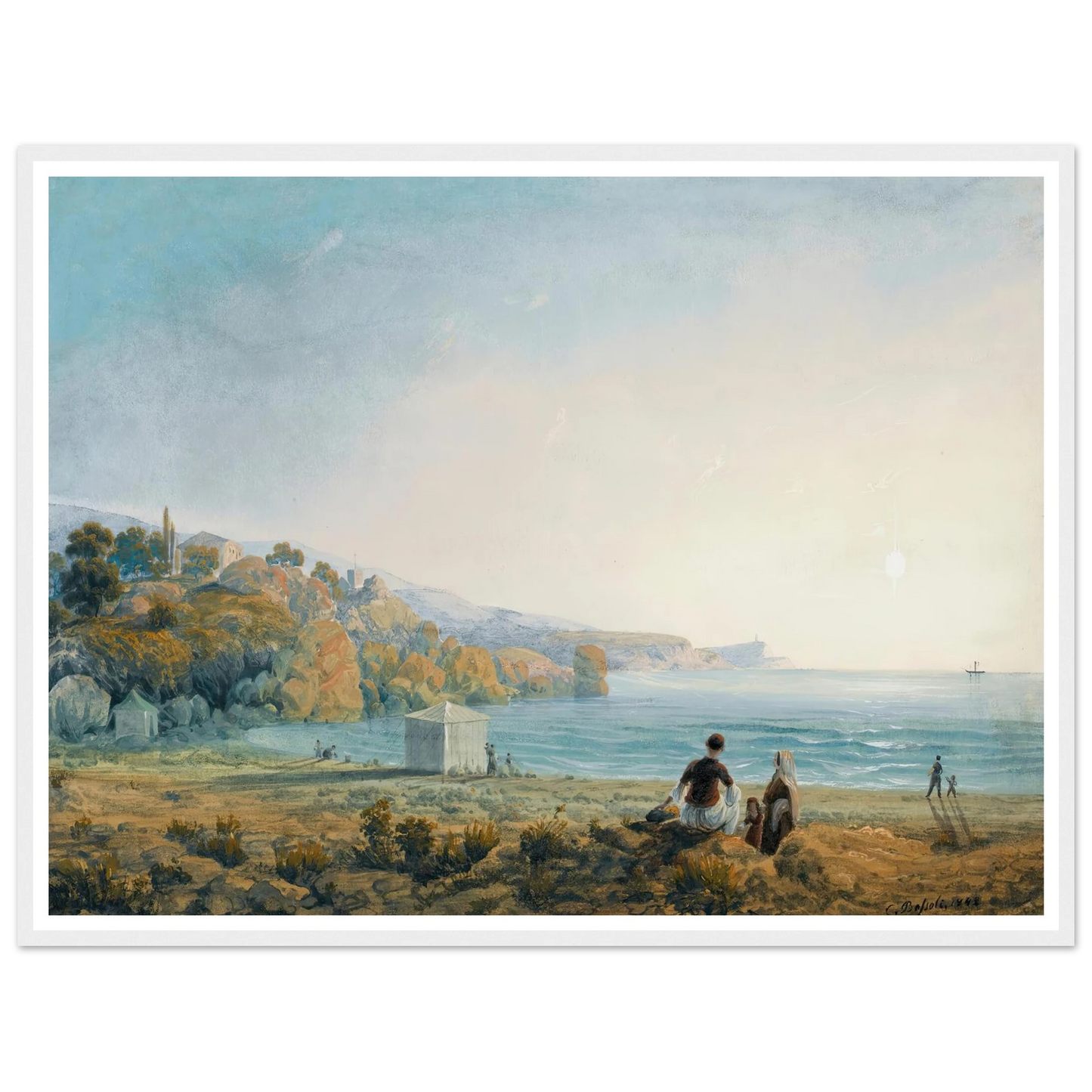 Seven Views Of Miskhor In The Crimea Vii (1841-1842) Art Print | Carlo Bossoli