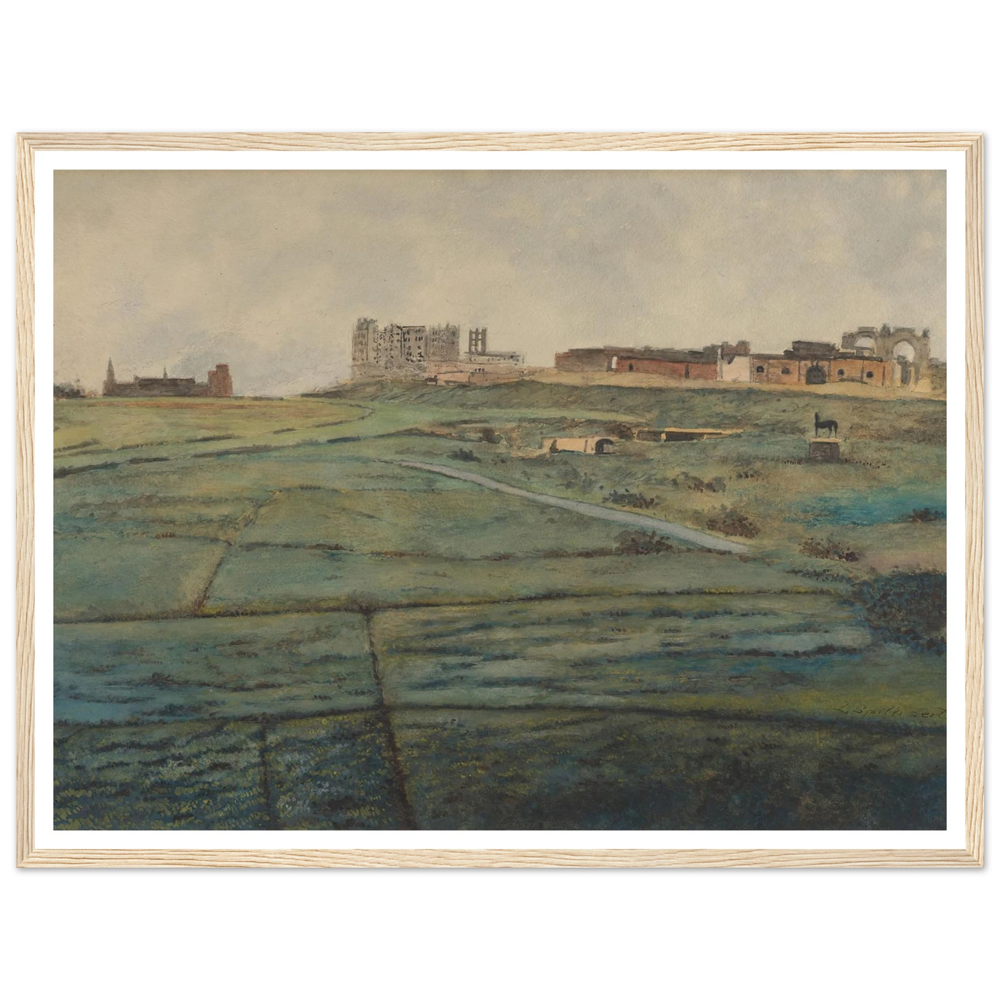 De Wellingtonrenbaan en het Royal Palace Hotel te Oostende kort na de Tweede Wereldoorlog (1945) Art Print | Leon Spilliaert-Quipham Collections