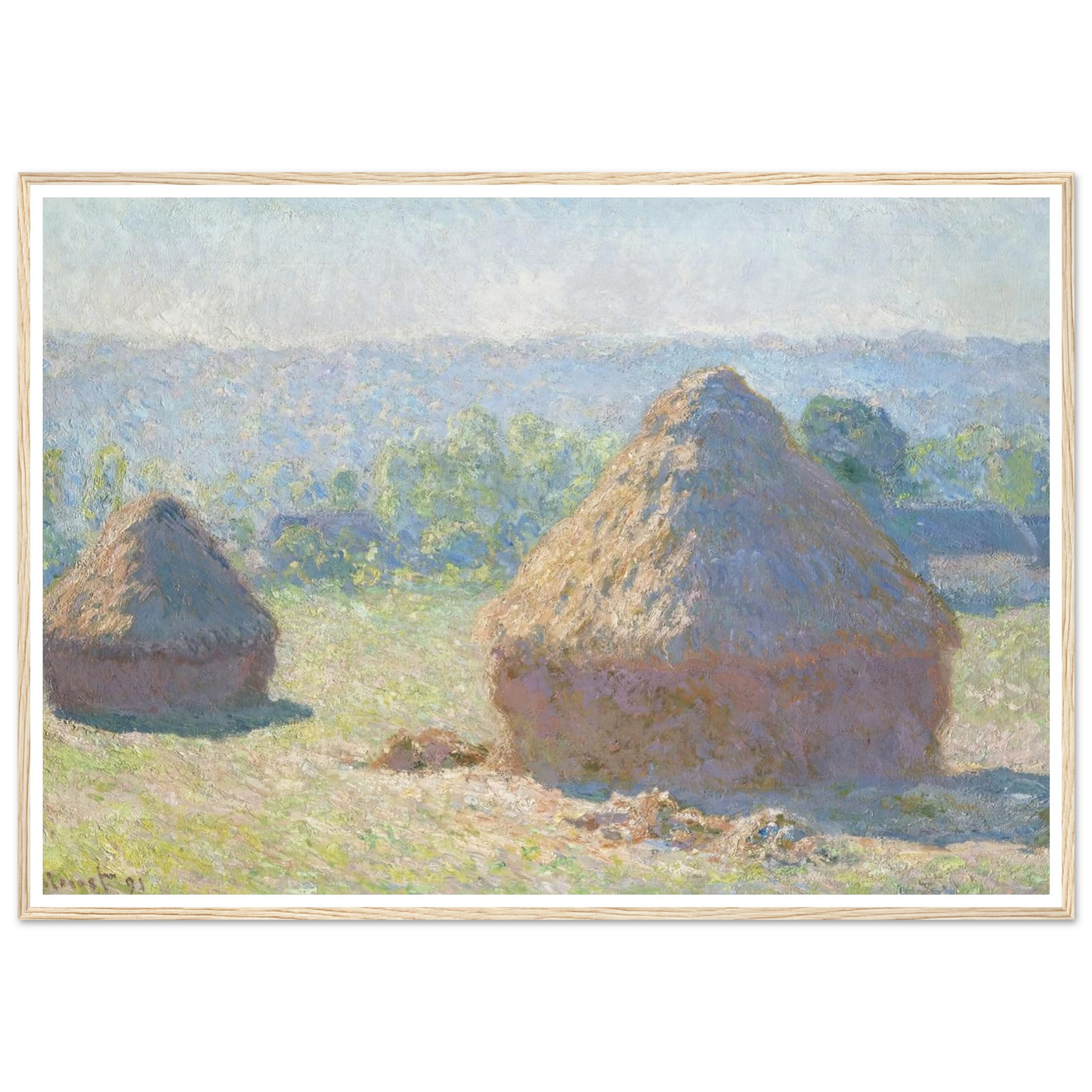Haystacks, end of Summer (1891) Art Print | Claude Monet-Quipham Collections