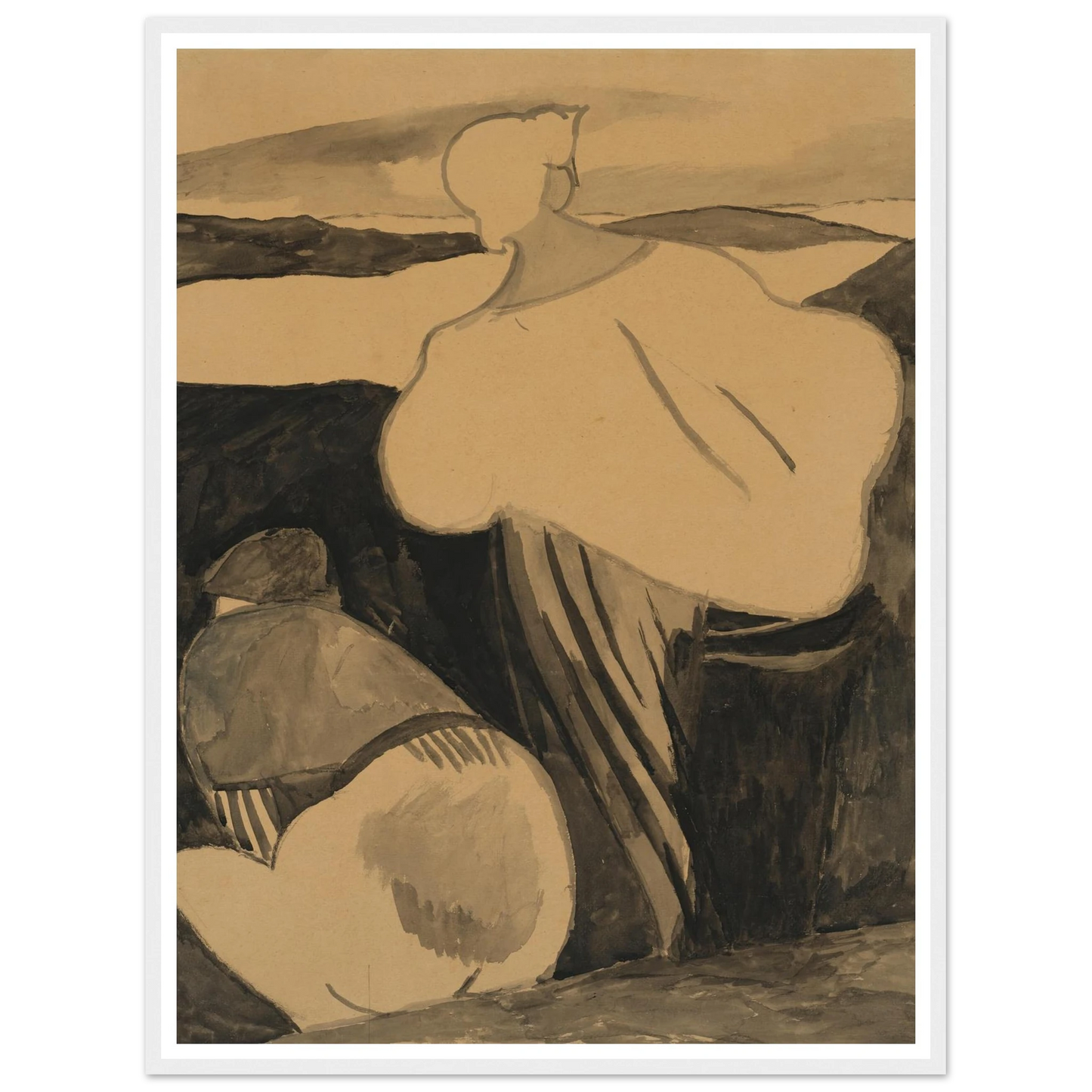 Femmes de pêcheur dans les dunes, vues de dos (1923) Art Print | Leon Spilliaert-Quipham Collections