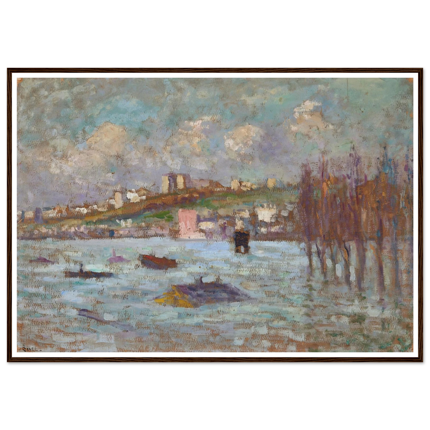 Les inondations (1910) Art Print | Maximilien Luce-Quipham Collections