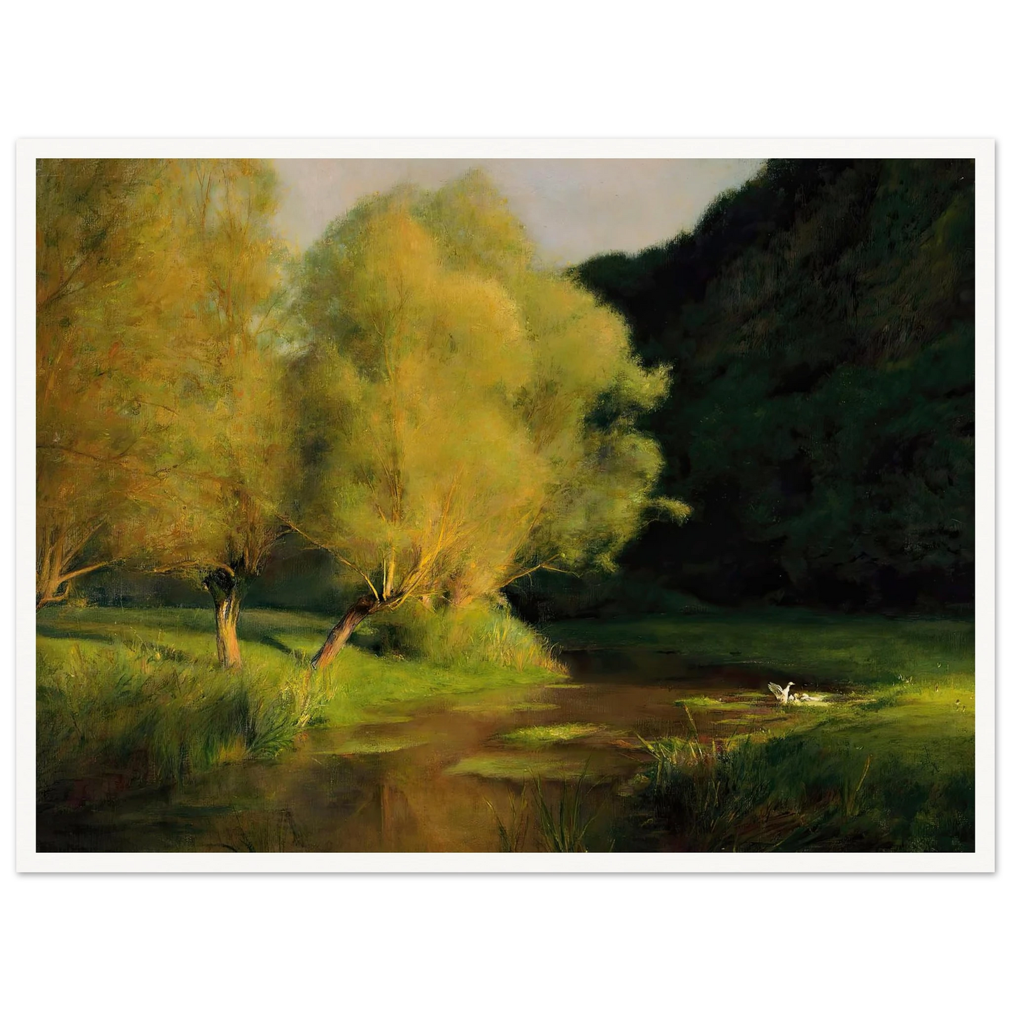 Willows by a Stream (1908) Art Print | Pascal Adolphe Jean Dagnan Bouveret-Quipham Collections