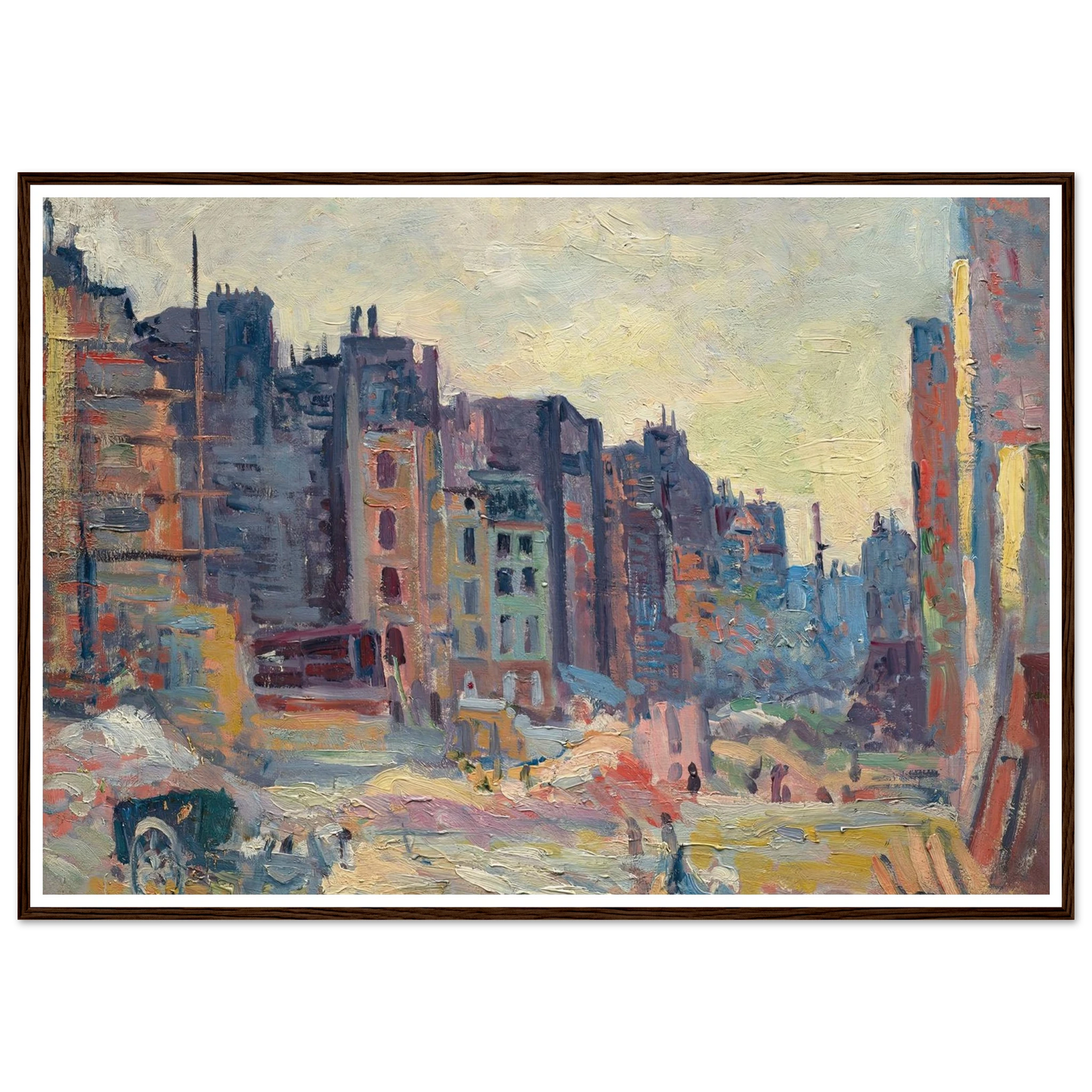 Paris, Le percement de la rue Réaumur (1907-08) Art Print | Maximilien Luce-Quipham Collections
