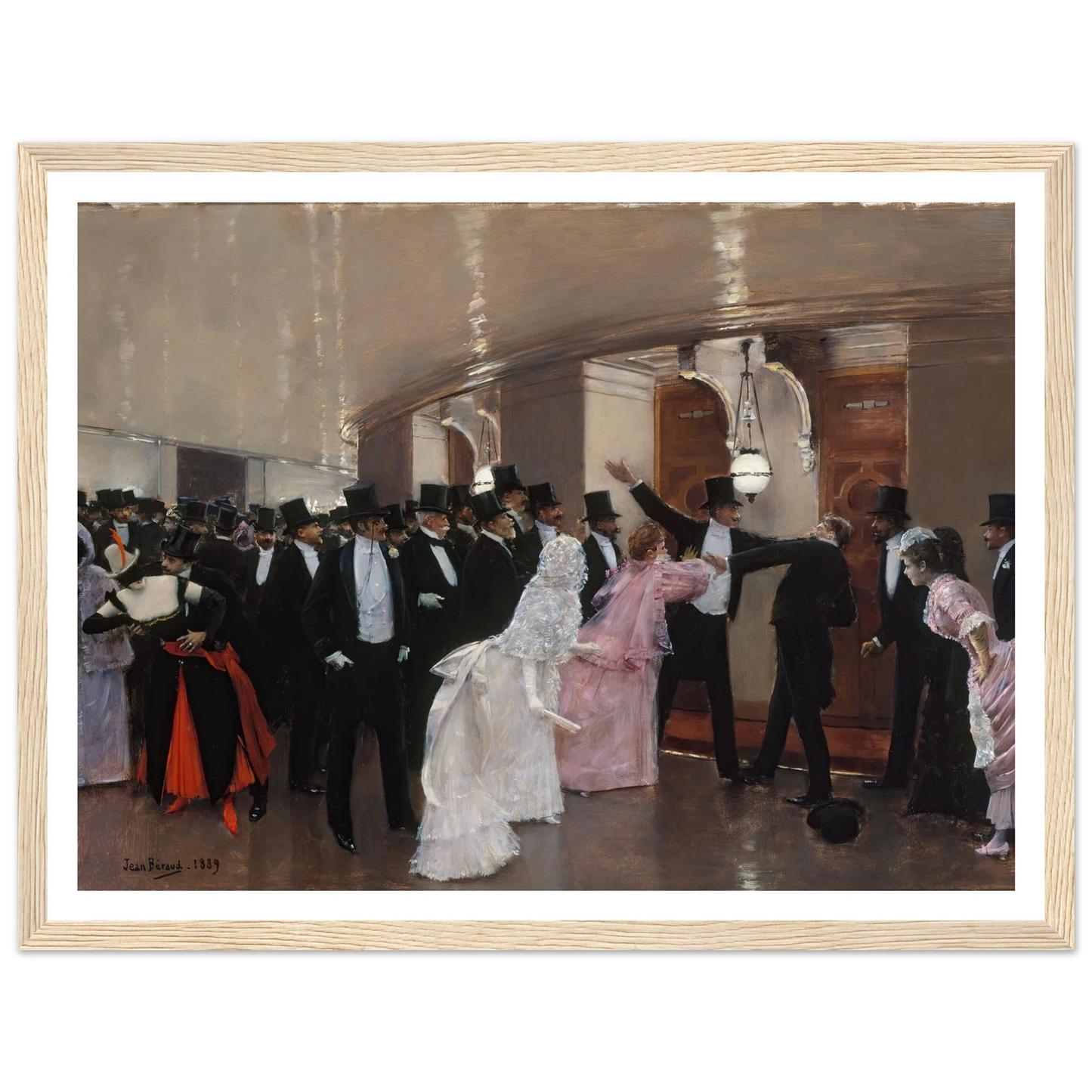 Altercation dans les couloirs de l’Opéra (1889) Art Print | Jean Beraud-Quipham Collections