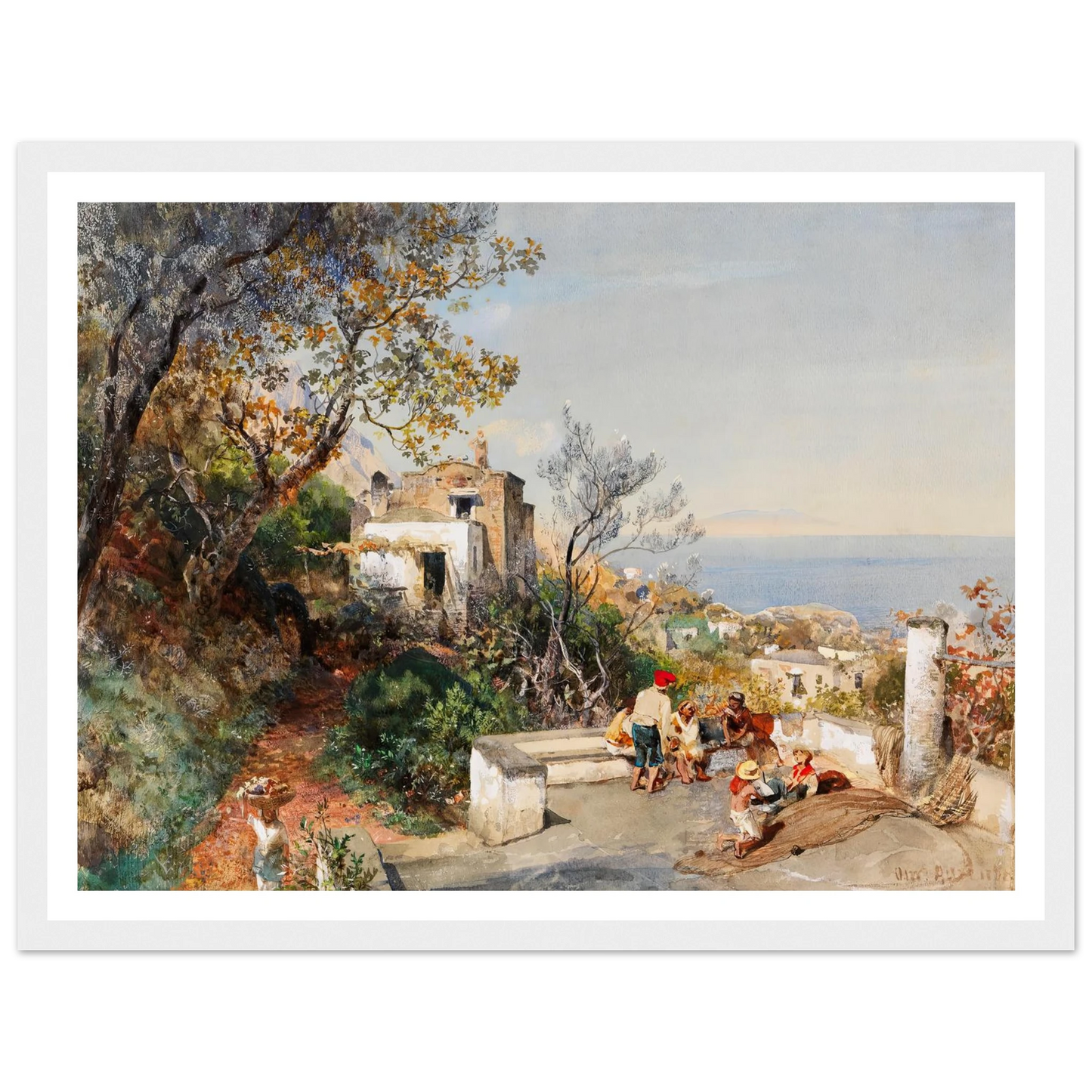 Blick über die Bucht von Neapel (ca.1880) Art Print | Oswald Achenbach-Quipham Collections