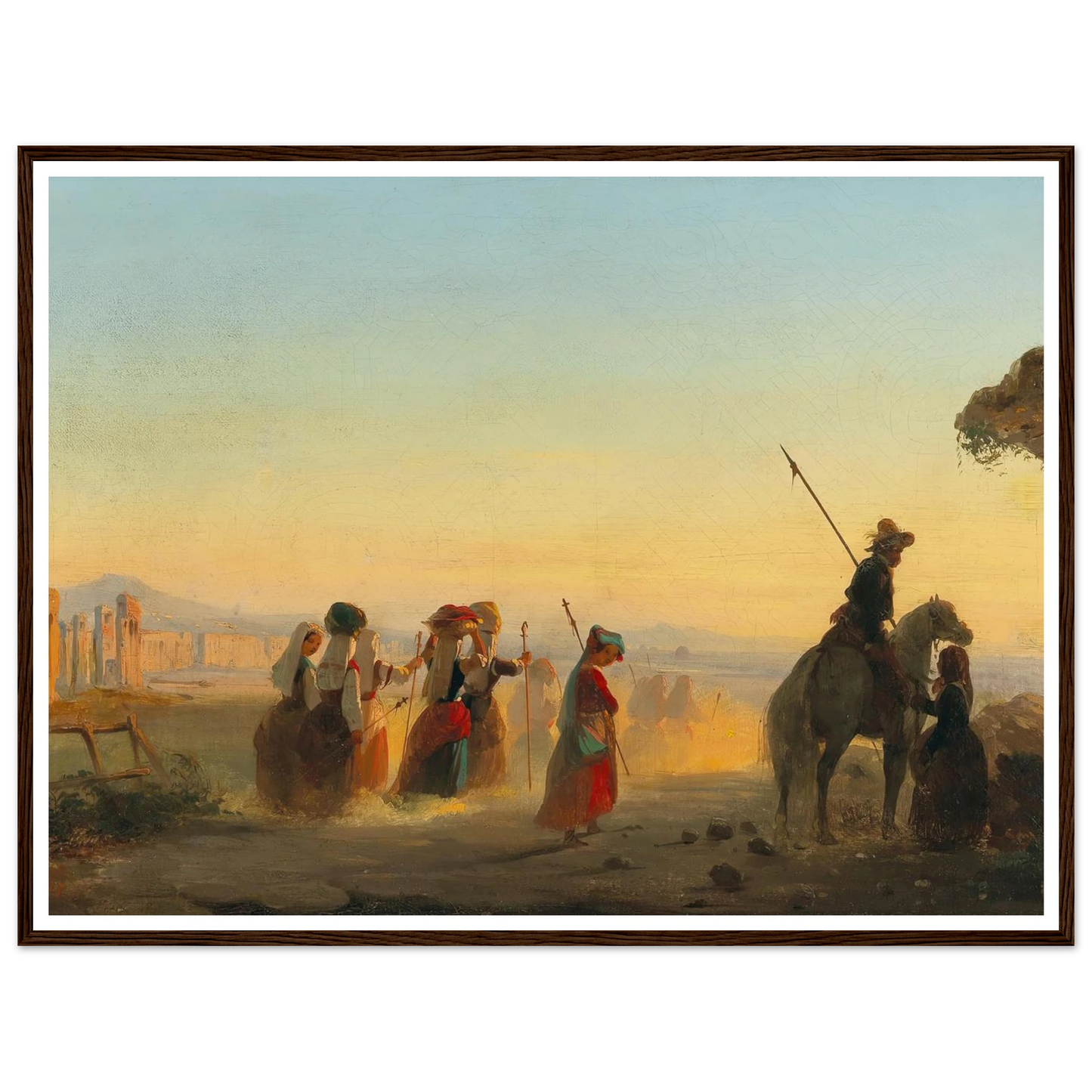 Rome, the Via Appia at Dawn Art Print | Ippolito Caffi-Quipham Collections