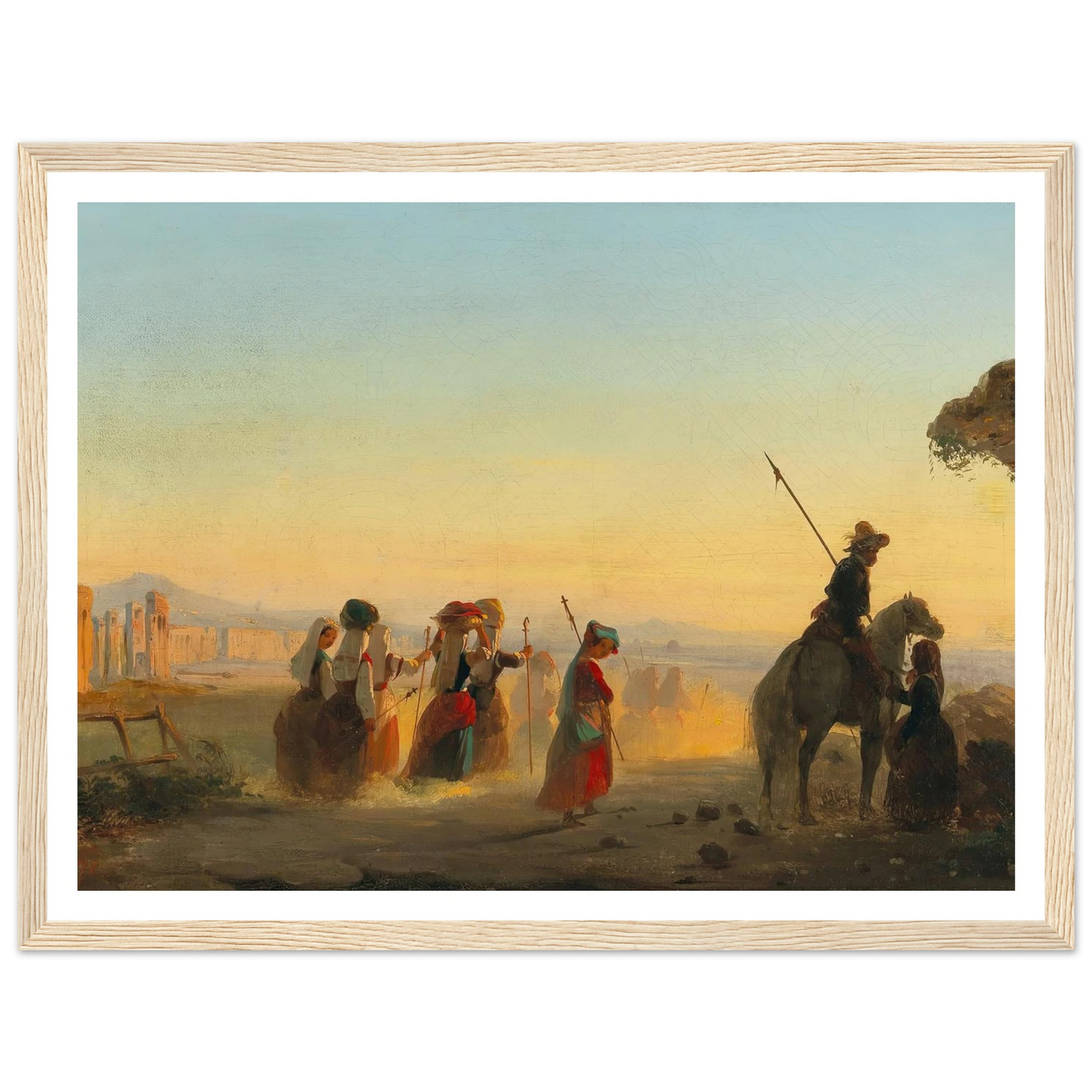 Rome, the Via Appia at Dawn Art Print | Ippolito Caffi-Quipham Collections