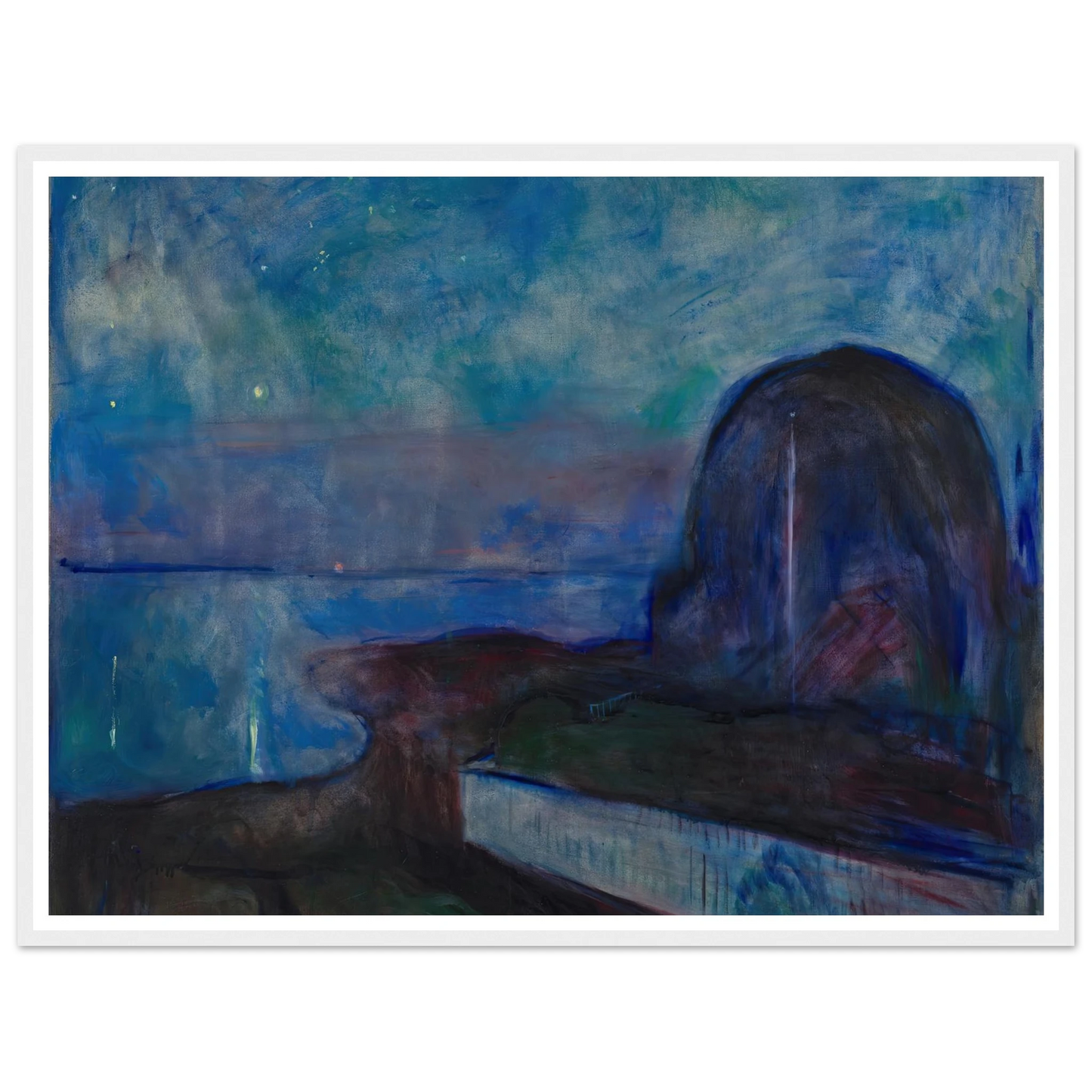 Starry Night (1893) Art Print | Edvard Munch-Quipham Collections