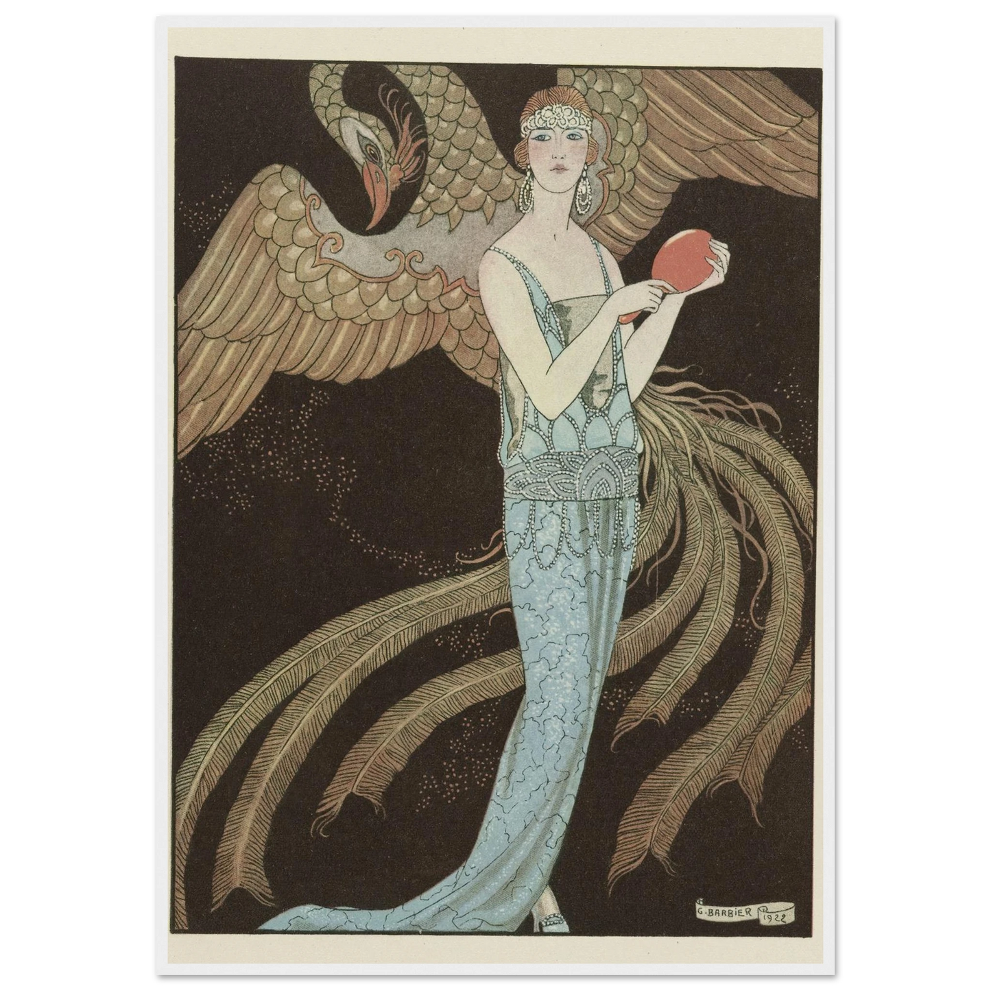 Sortilèges ; Robe du soir, de Beer (1922) Art Print | George Barbier-Quipham Collections