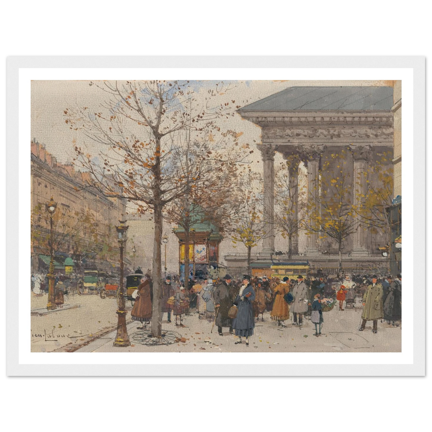 Vue animée de la Madeleine Art Print | Eugene Galien Laloue-Quipham Collections