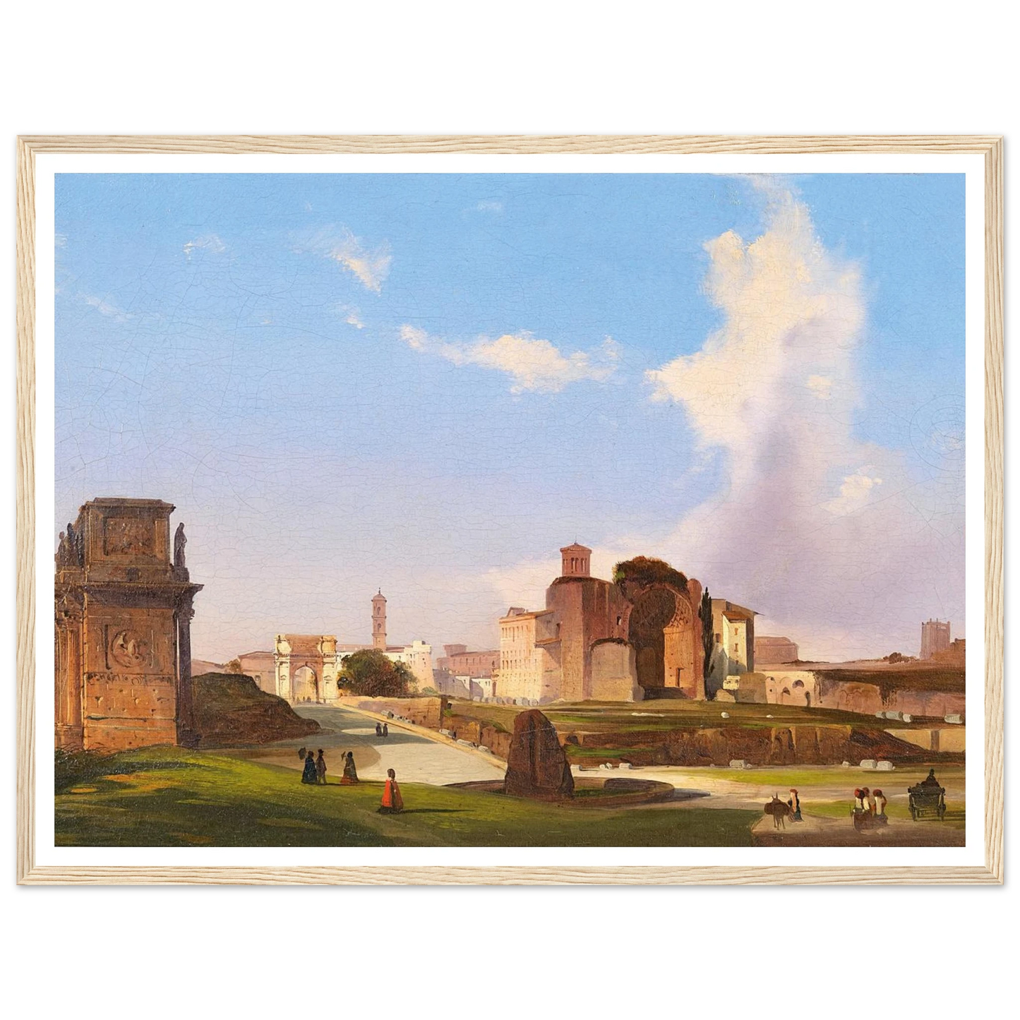 A View Of The Roman Forum With The Arch Of Constantine Art Print | Ippolito Caffi-Quipham Collections