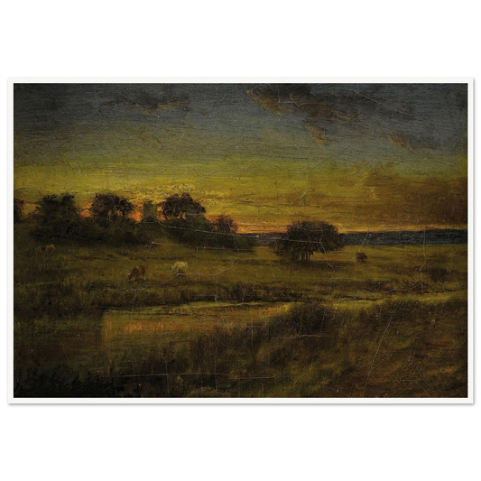 Pasture at Dawn (1891) Art Print | George Inness-Quipham Collections