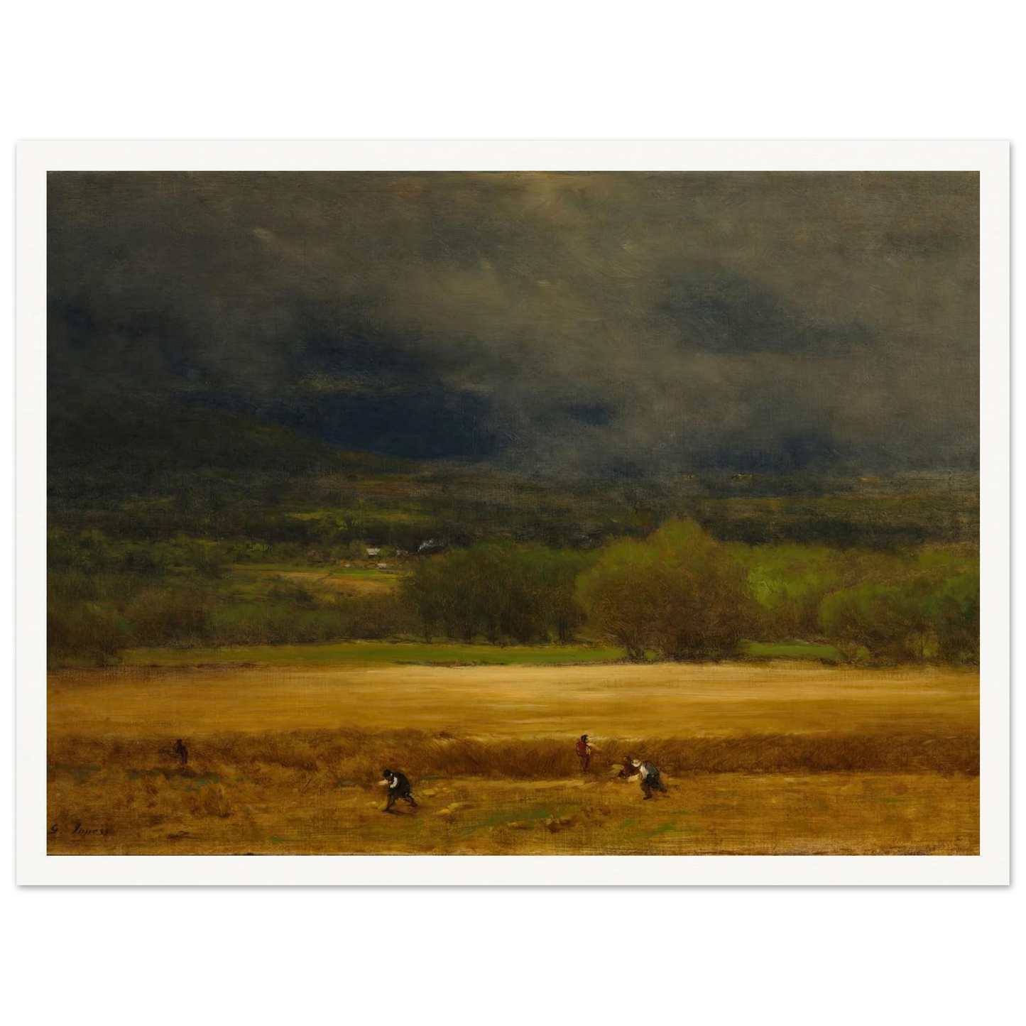 The Wheat Field (c. 1875–77) Art Print | George Inness-Quipham Collections