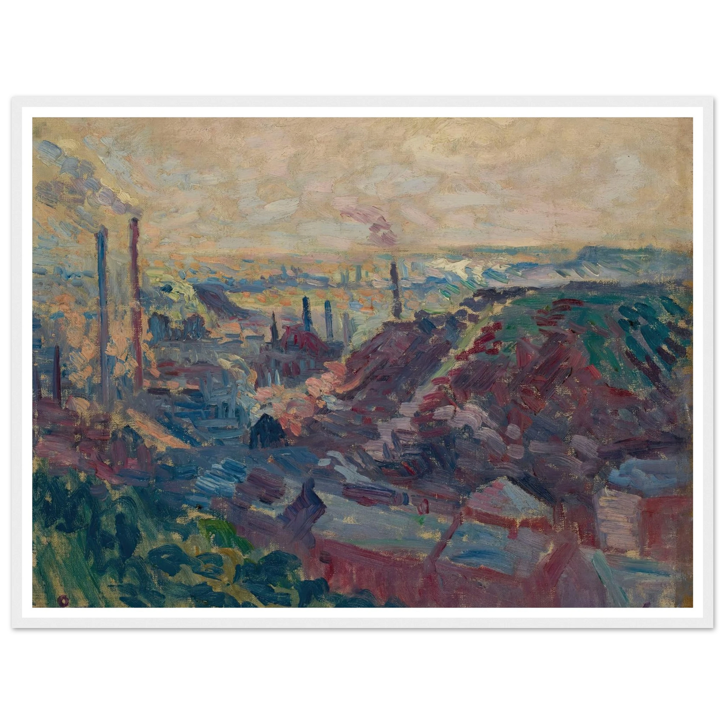 La Vallée Industrielle de la Sambre (1898-99) Art Print | Maximilien Luce-Quipham Collections
