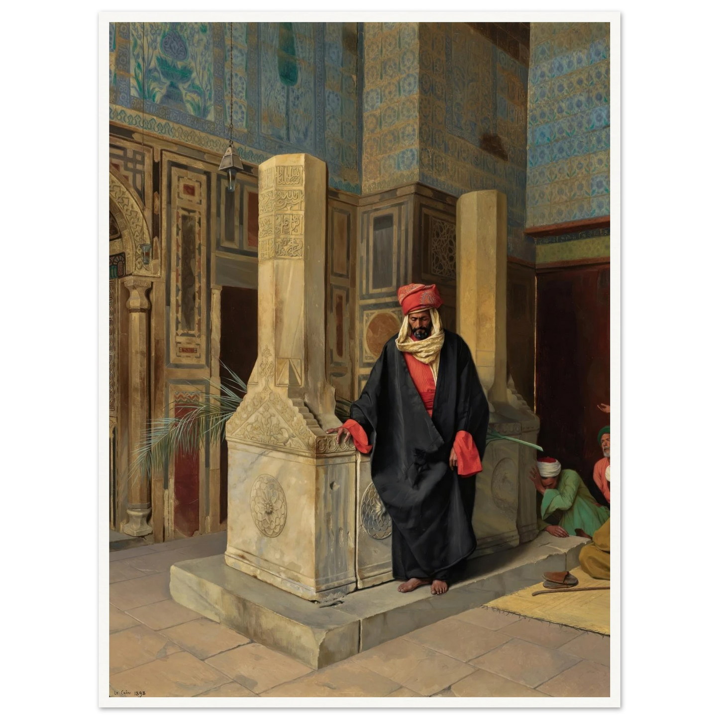 Praying In The Blue Mosque, Cairo (1898) Art Print | Ludwig Deutsch-Quipham Collections