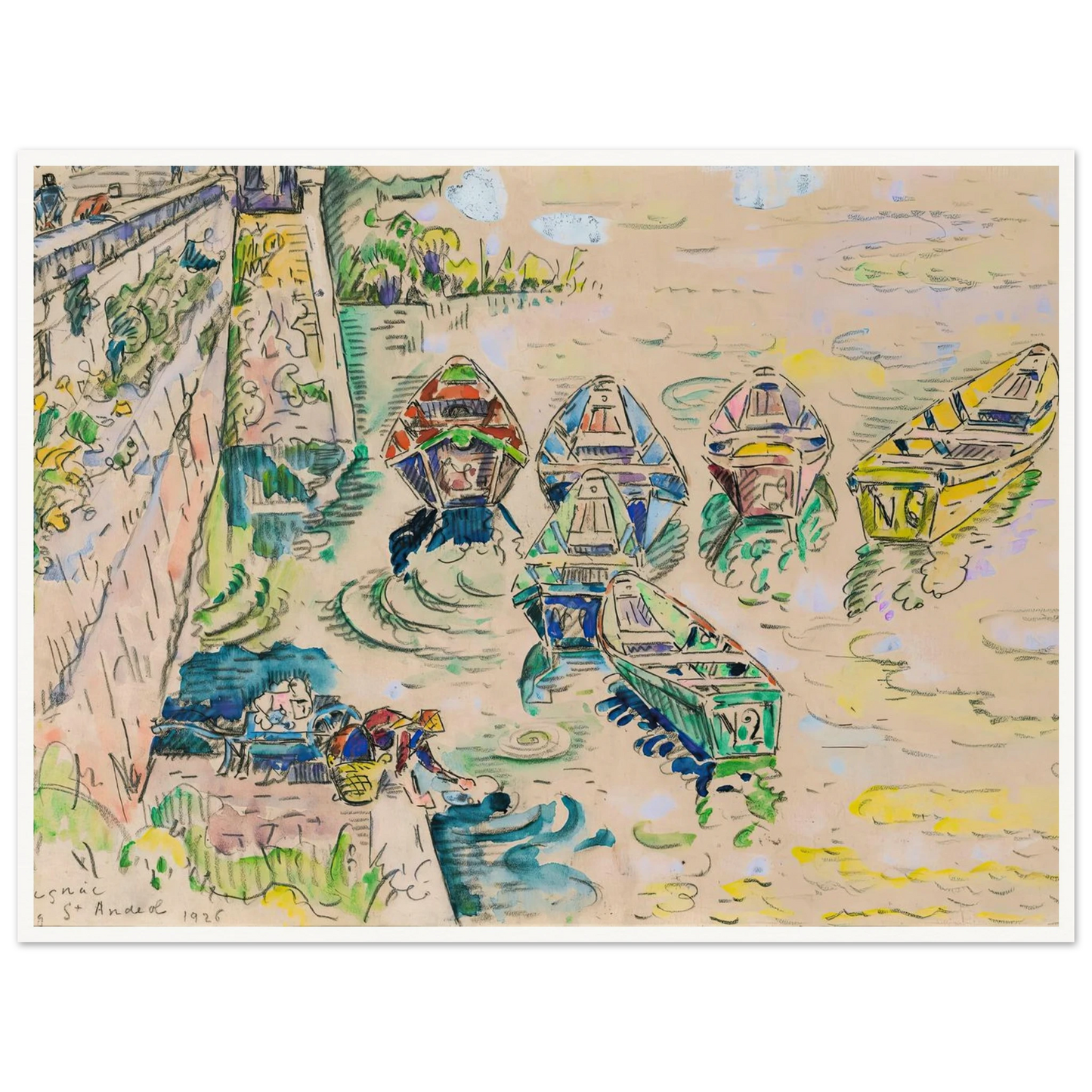 Bourg Saint-Andéo (1926) Art Print | Paul Signac-Quipham Collections
