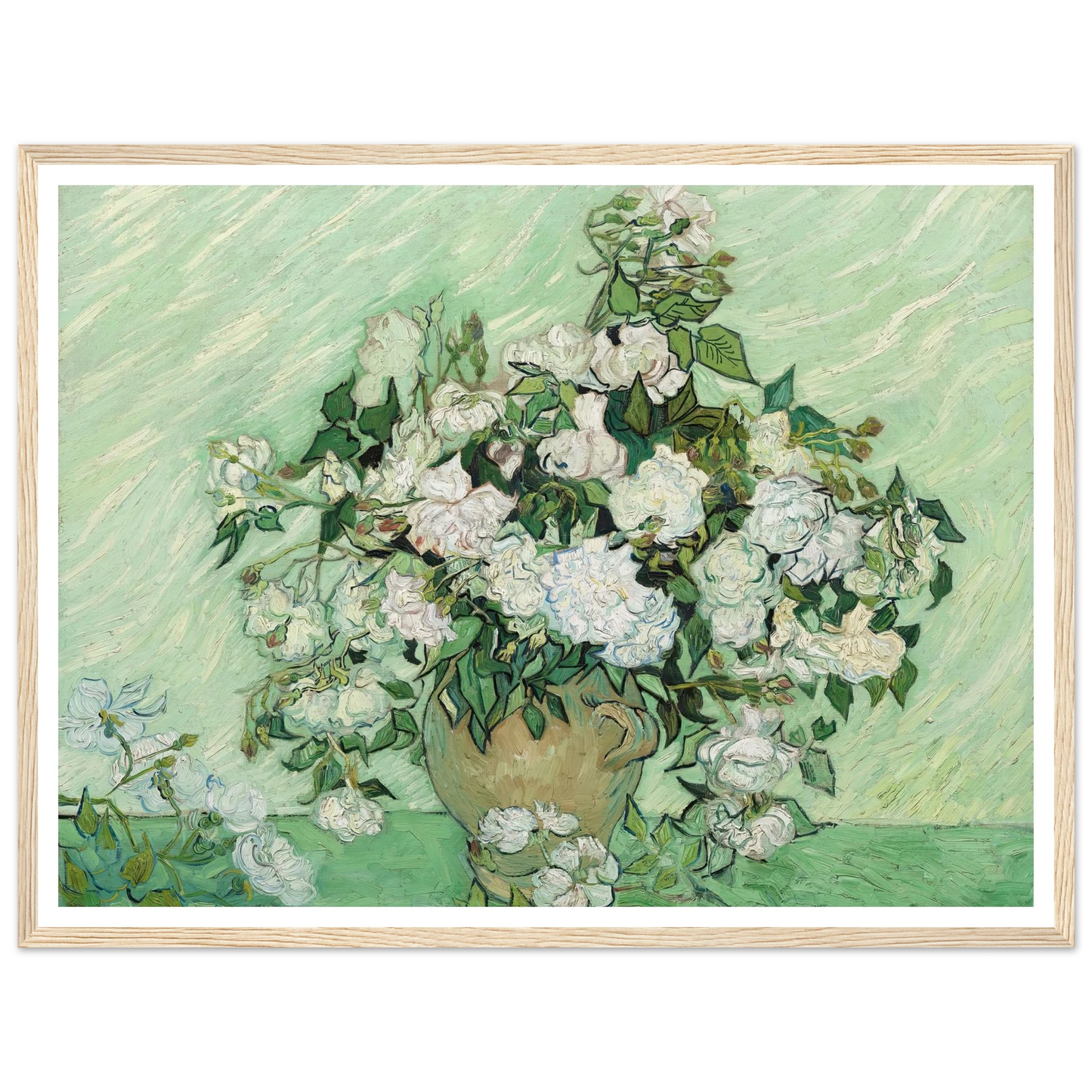 Roses (1890) Art Print | Vincent van Gogh-Quipham Collections