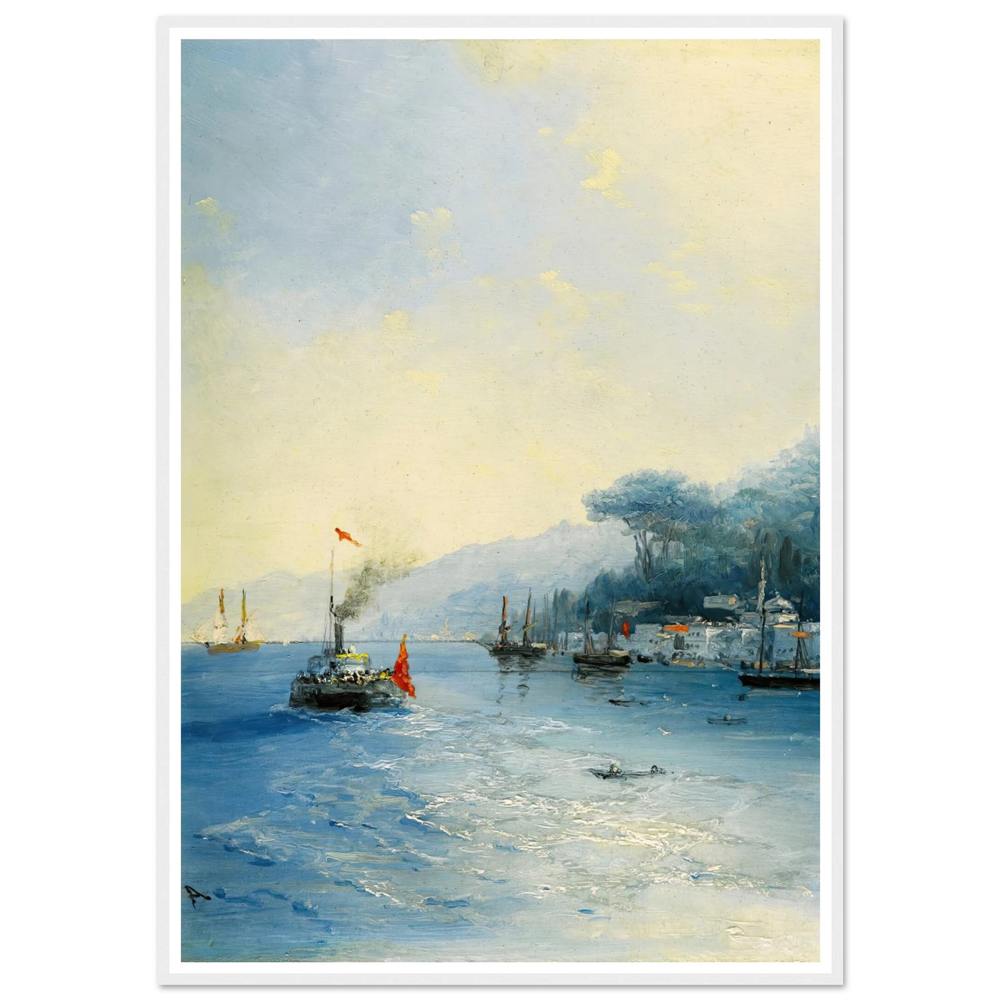 Shipping On The Bosphorus, Constantinople (1900) Art Print | Ivan Konstantinovich Aivazovsky-Quipham Collections
