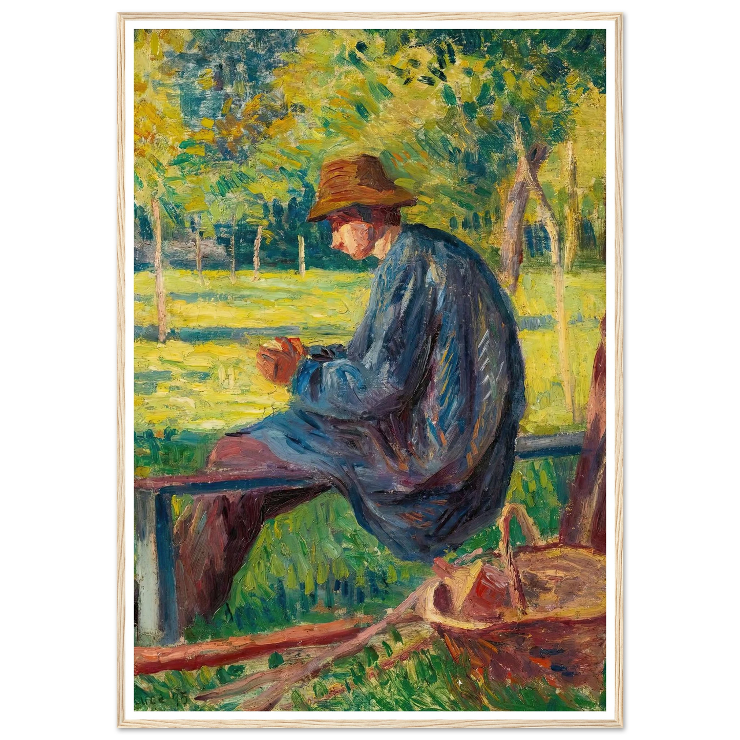 Ludovic Rodo Pissarro Dans Le Jardin De Son Père À Eragny (1895) Art Print | Maximilien Luce-Quipham Collections
