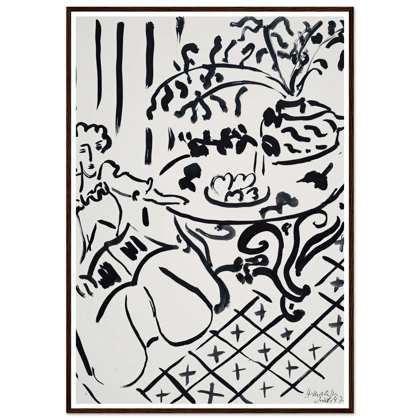 Fille assise à table (1947) Art Print | Henri Matisse-Quipham Collections