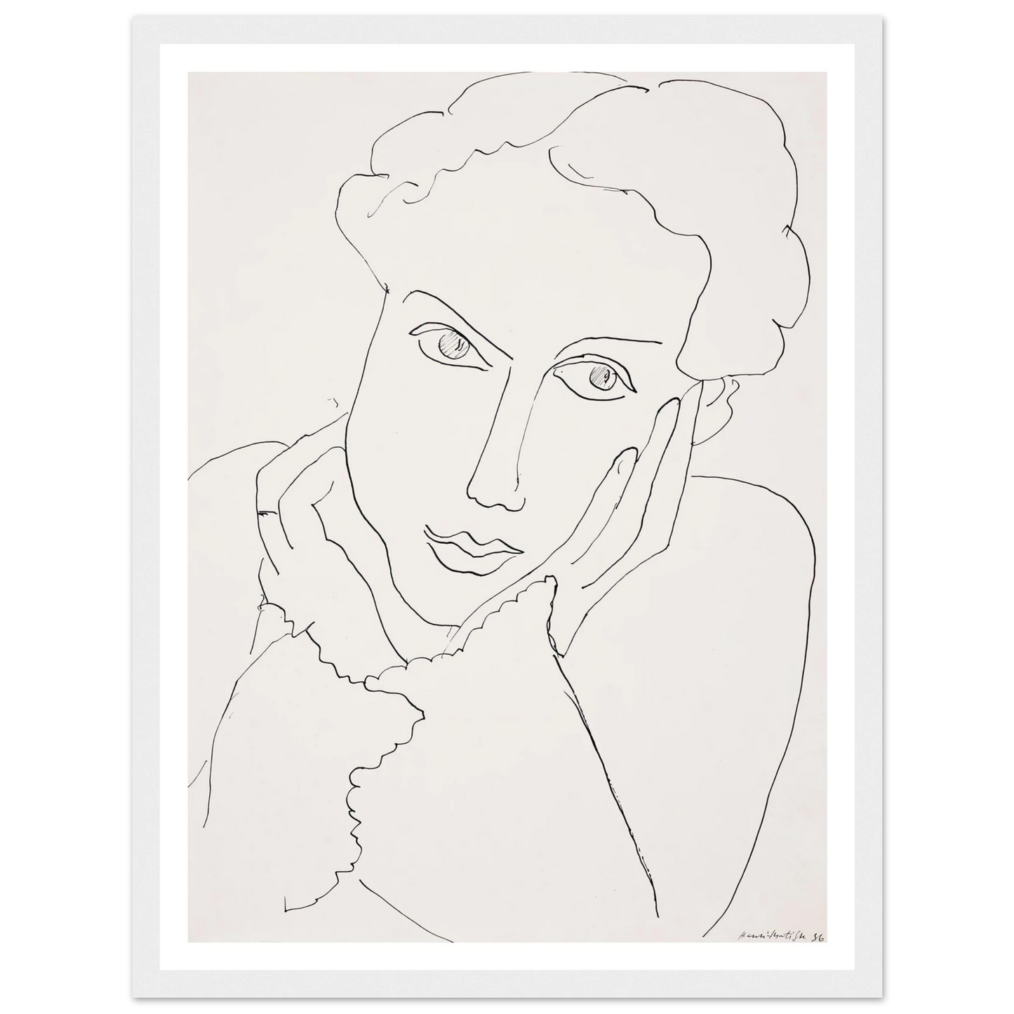 Femme pensive (1936) Art Print | Henri Matisse-Quipham Collections