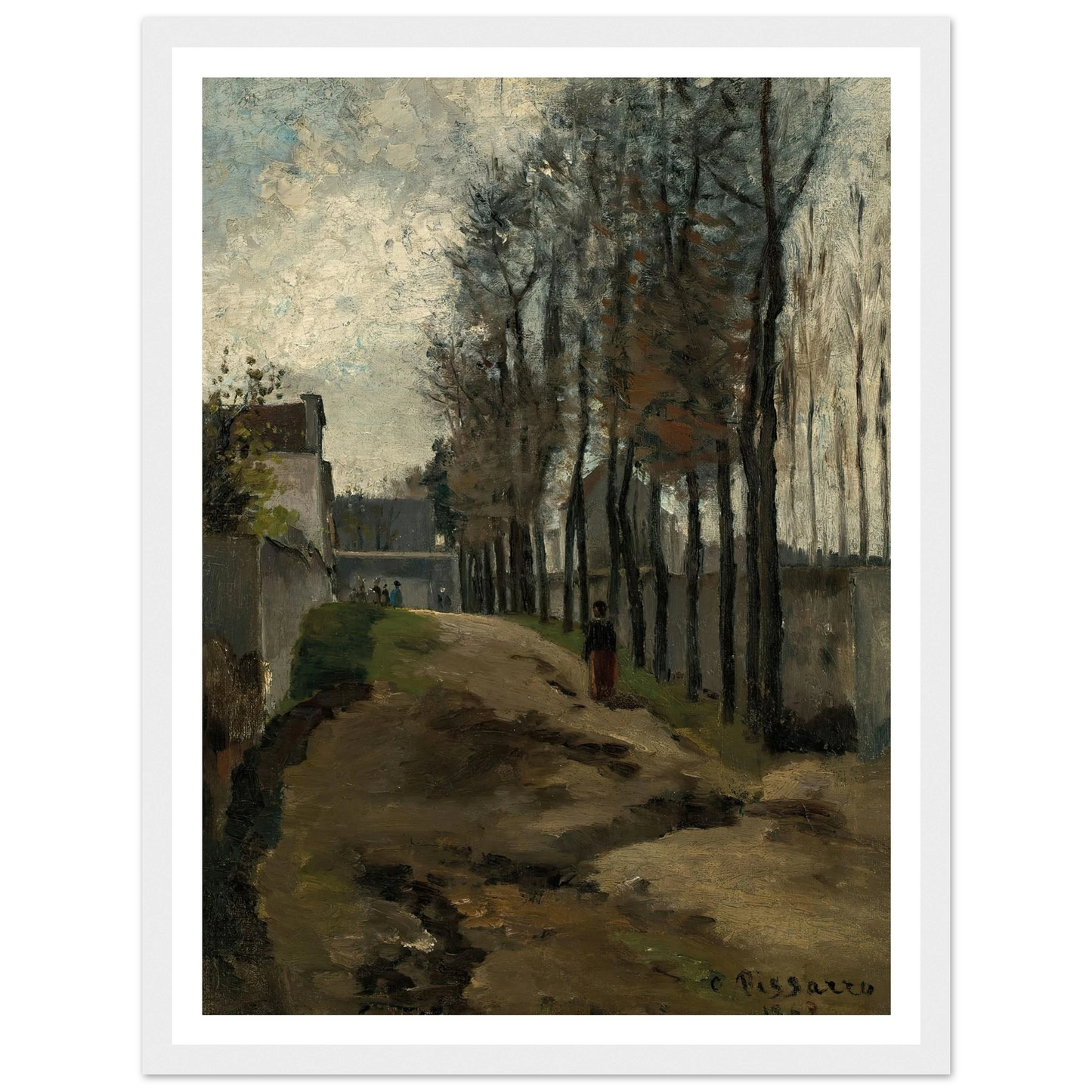 Le Chemin, paysage hivernal (1862) Art Print | Camille Pissarro-Quipham Collections