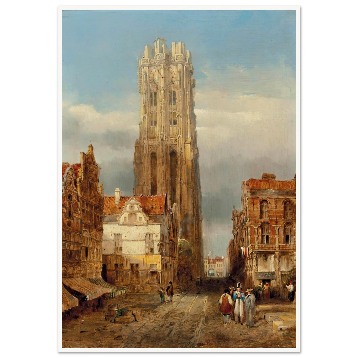 Tower of the church of St Rombouts, Mechelen Art Print | David Roberts-Quipham Collections