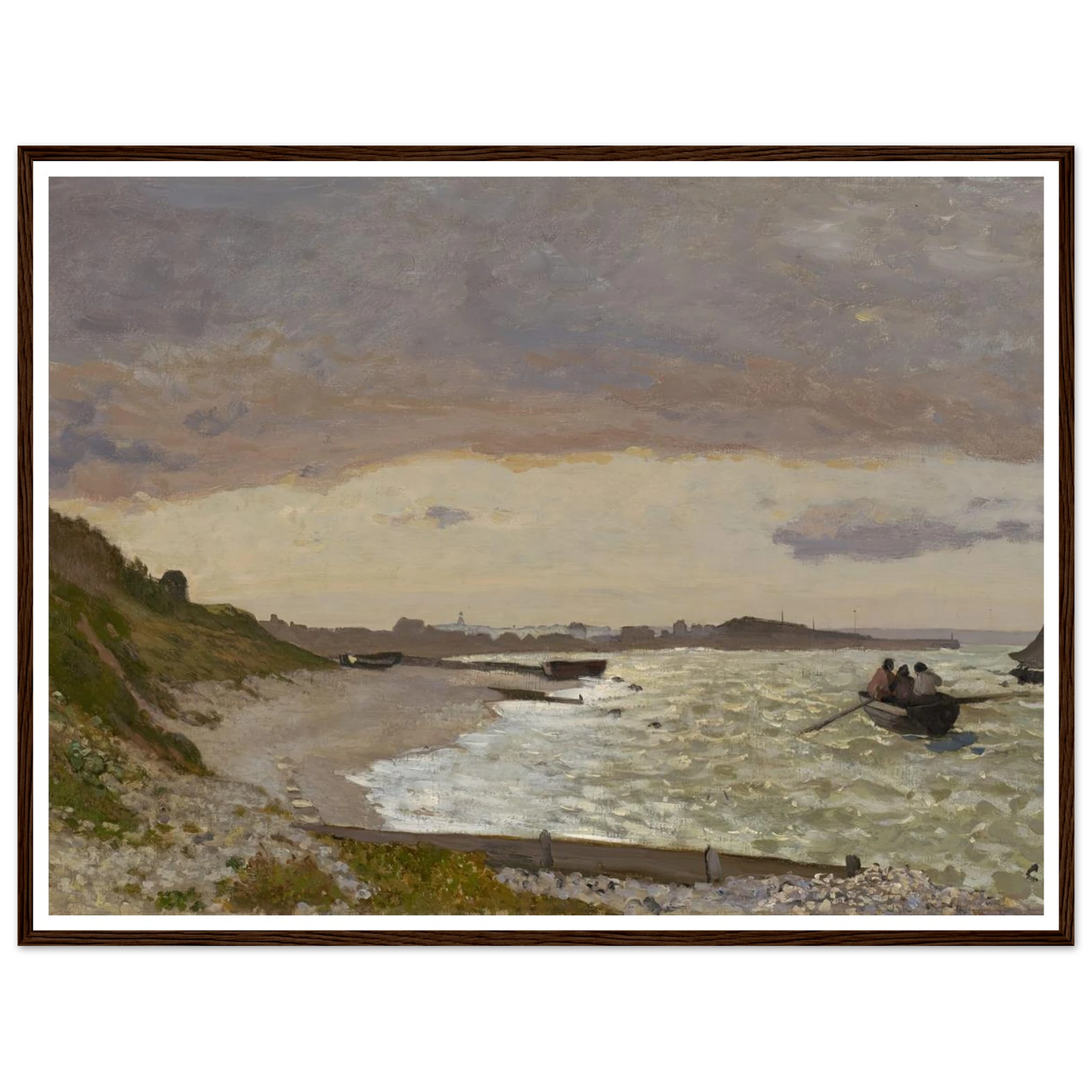 The Seashore at Sainte-Adresse (1864) Art Print | Claude Monet-Quipham Collections