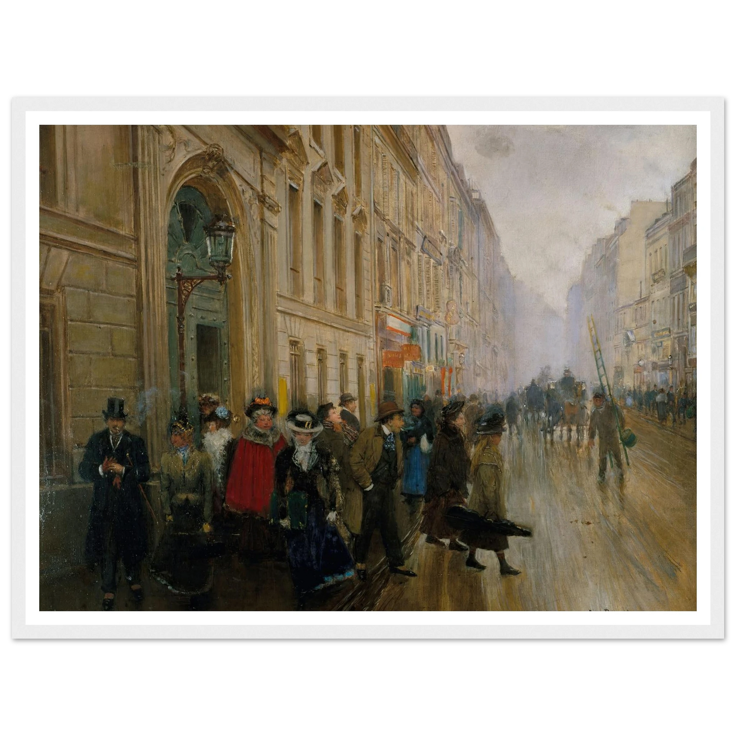 La sortie du conservatoire de musique (1899) Art Print | Jean Beraud-Quipham Collections