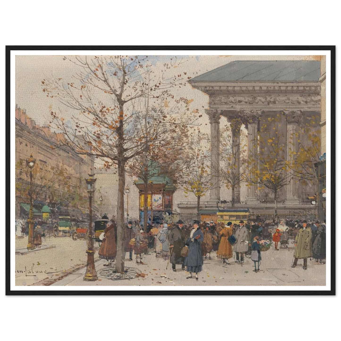 Vue animée de la Madeleine Art Print | Eugene Galien Laloue-Quipham Collections