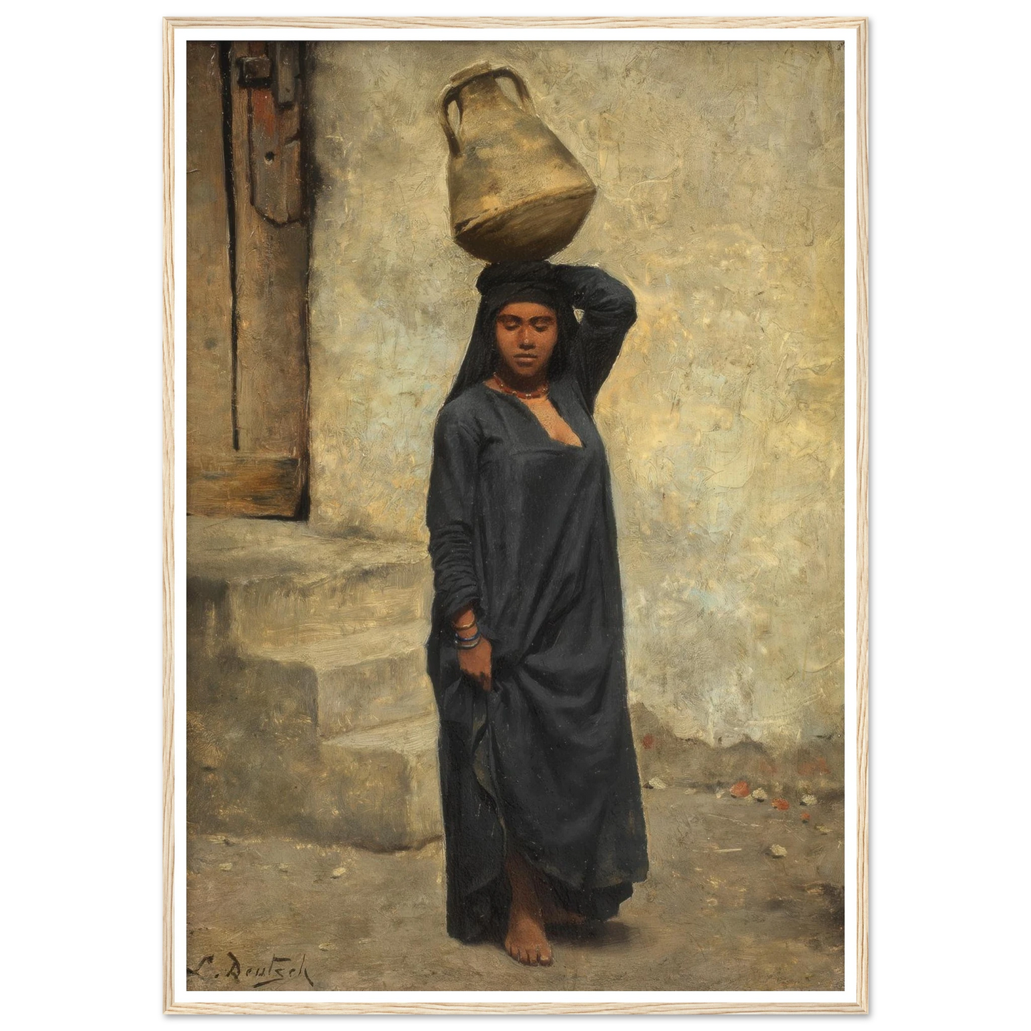 An Egyptian water carrier Art Print | Ludwig Deutsch-Quipham Collections