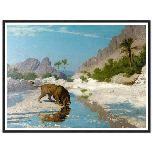 Lion in the Desert (circa 1885) Art Print | Jean Leon Gerome-Quipham Collections
