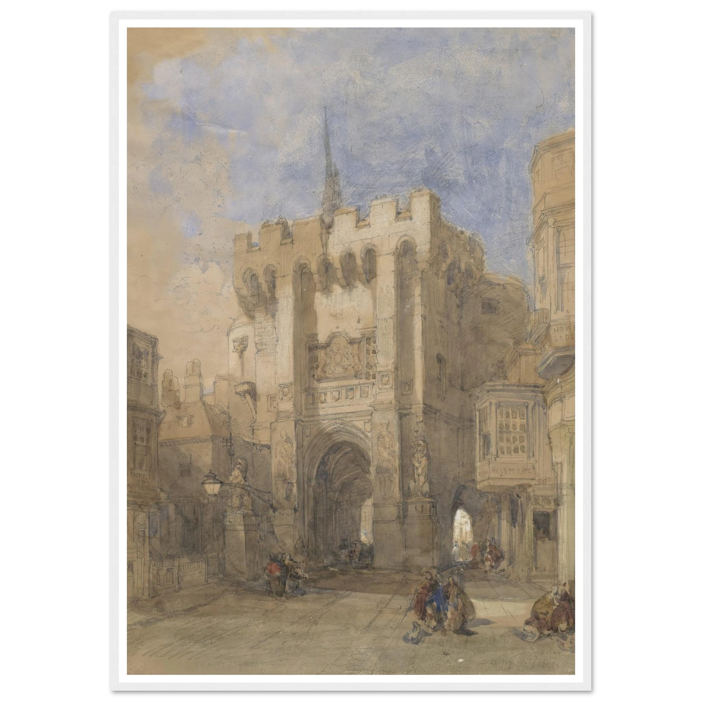 Bargate, Southampton (1828) Art Print | David Roberts-Quipham Collections