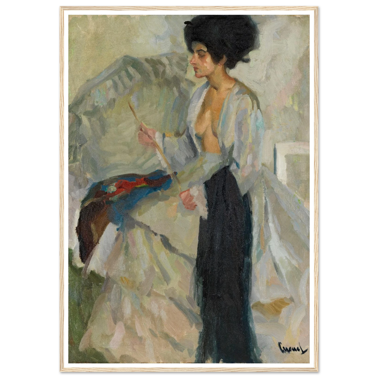 Woman in the studio (1915) Art Print | Edward Cucue-Quipham Collections