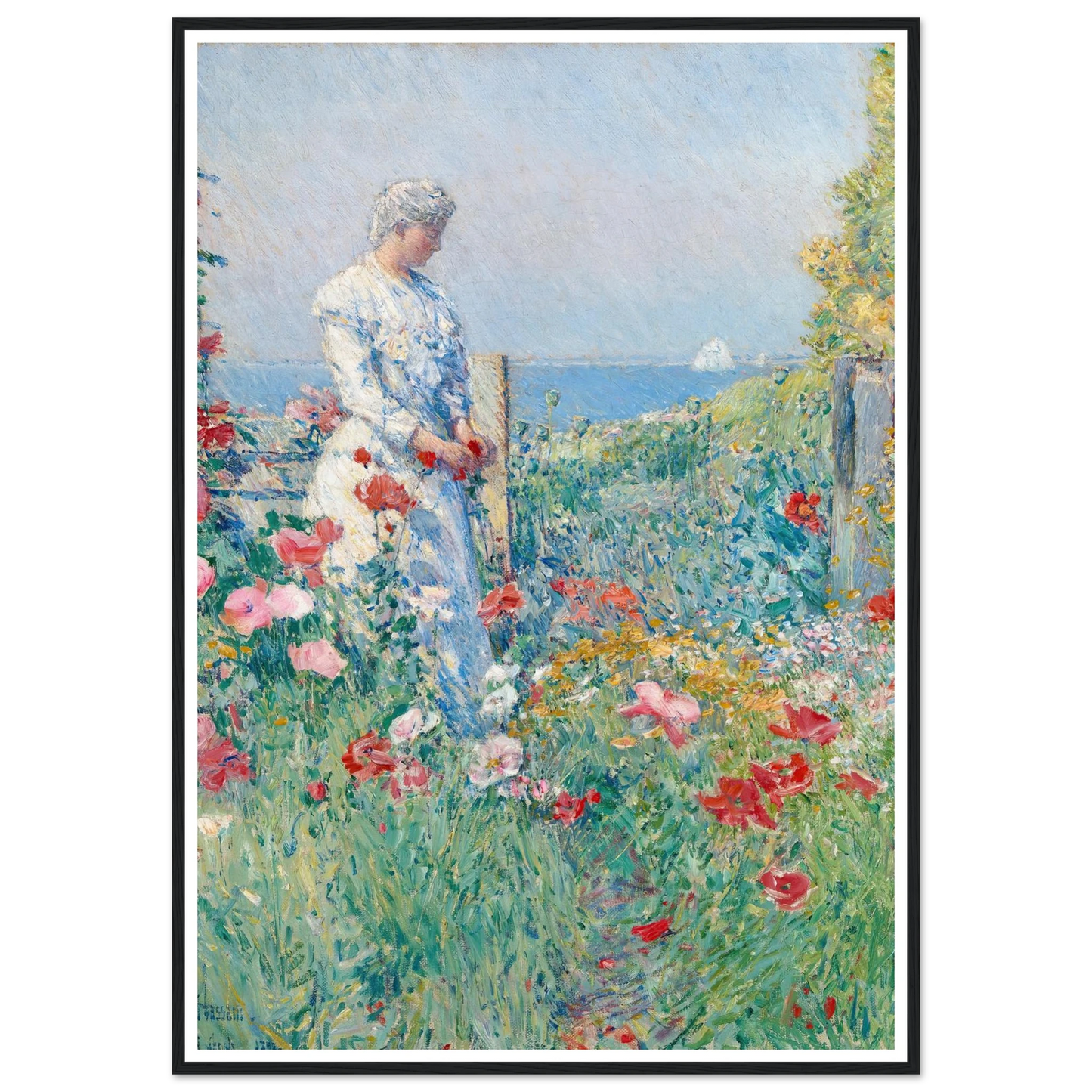 In the Garden (Celia Thaxter in Her Garden) (1892) Art Print | Childe Hassam-Quipham Collections
