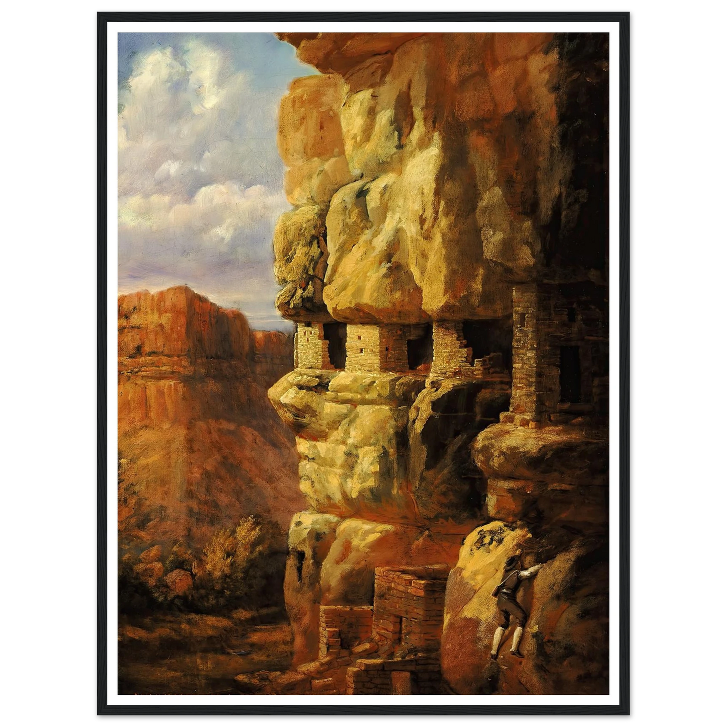 Cliff Houses On The Rio Mancos, Colorado (1875) Art Print | William Henry Holmes-Quipham Collections
