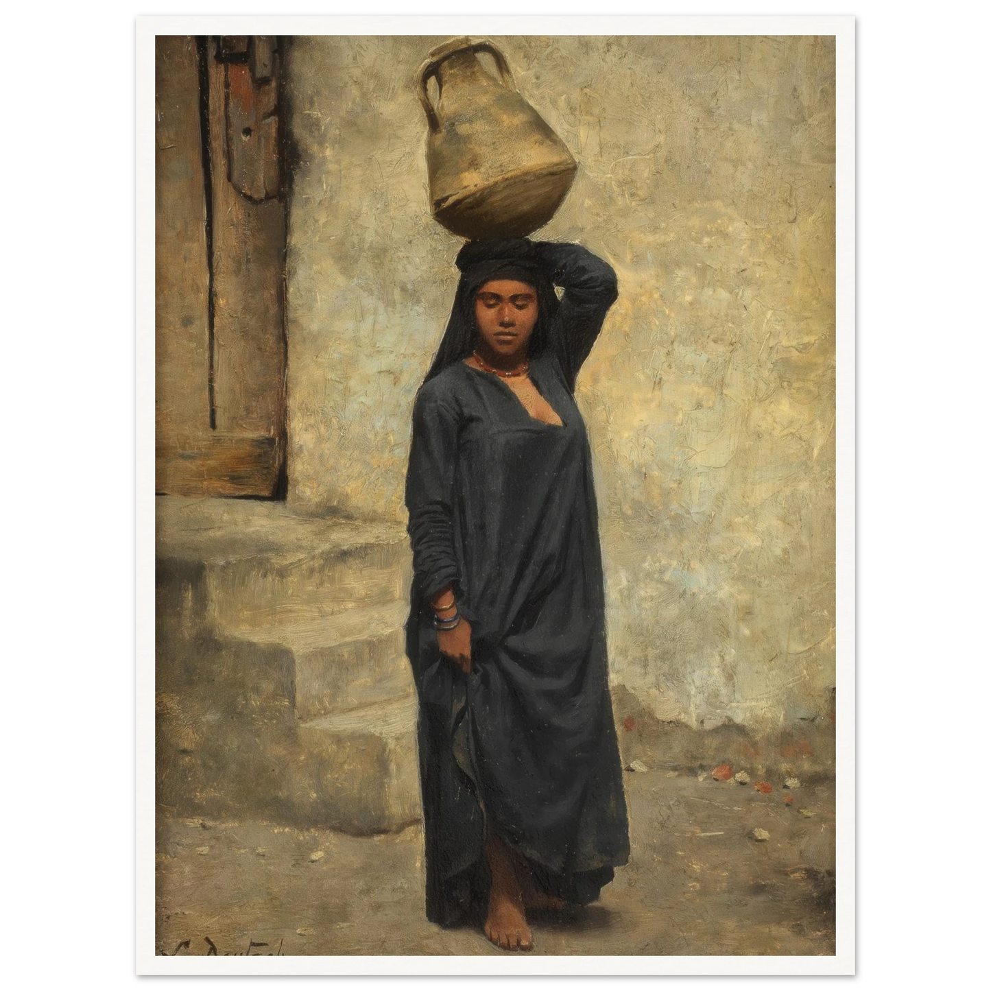 An Egyptian water carrier Art Print | Ludwig Deutsch-Quipham Collections