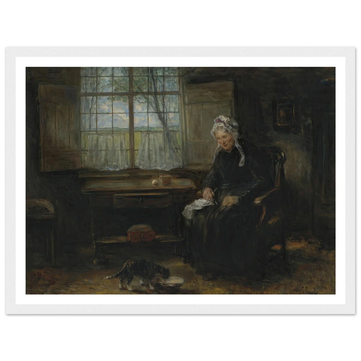 Une vieille demoiselle Art Print | Jozef Israels-Quipham Collections