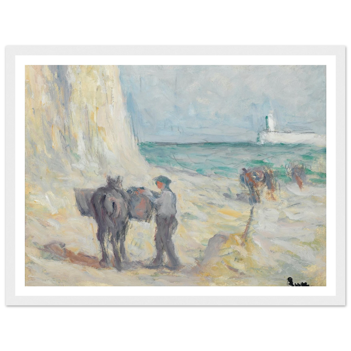 Le Tréport, le Ramassaage du Varech (1935) Art Print | Maximilien Luce-Quipham Collections