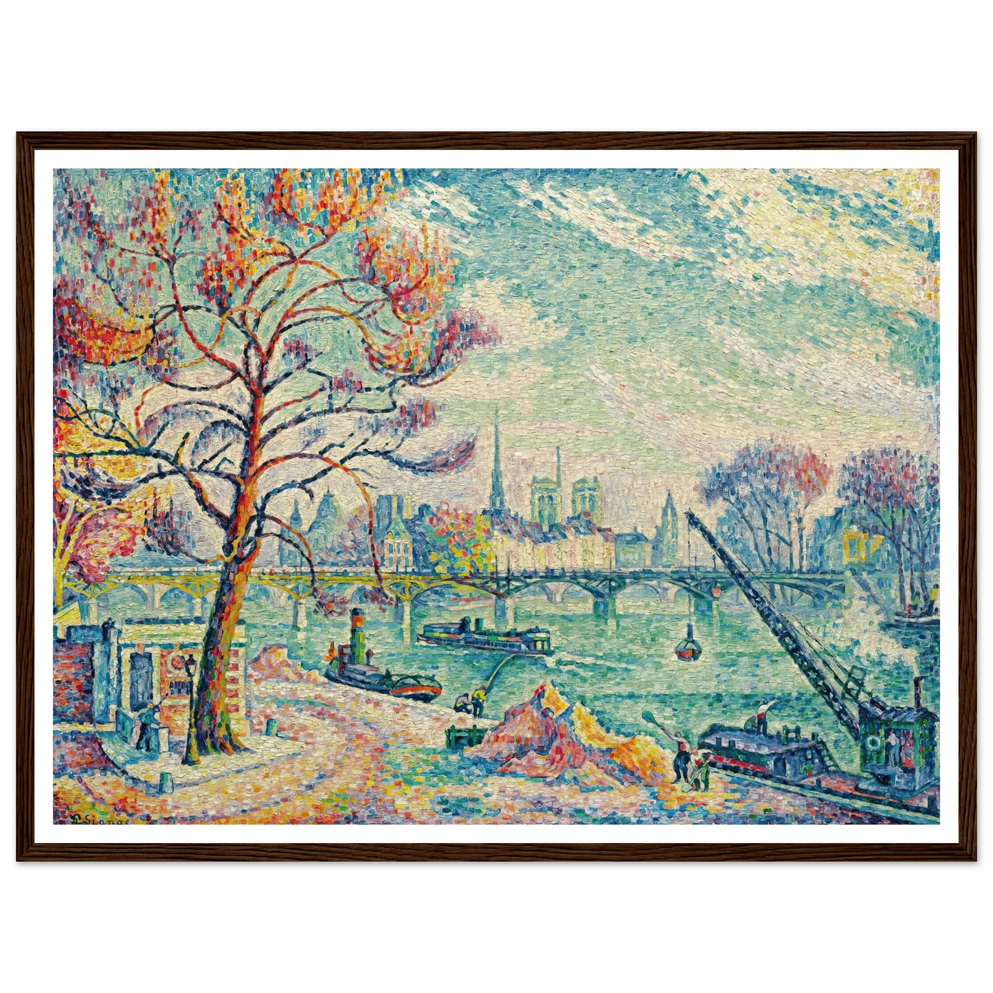Pont Des Arts (Paris) (1925) Art Print | Paul Signac-Quipham Collections