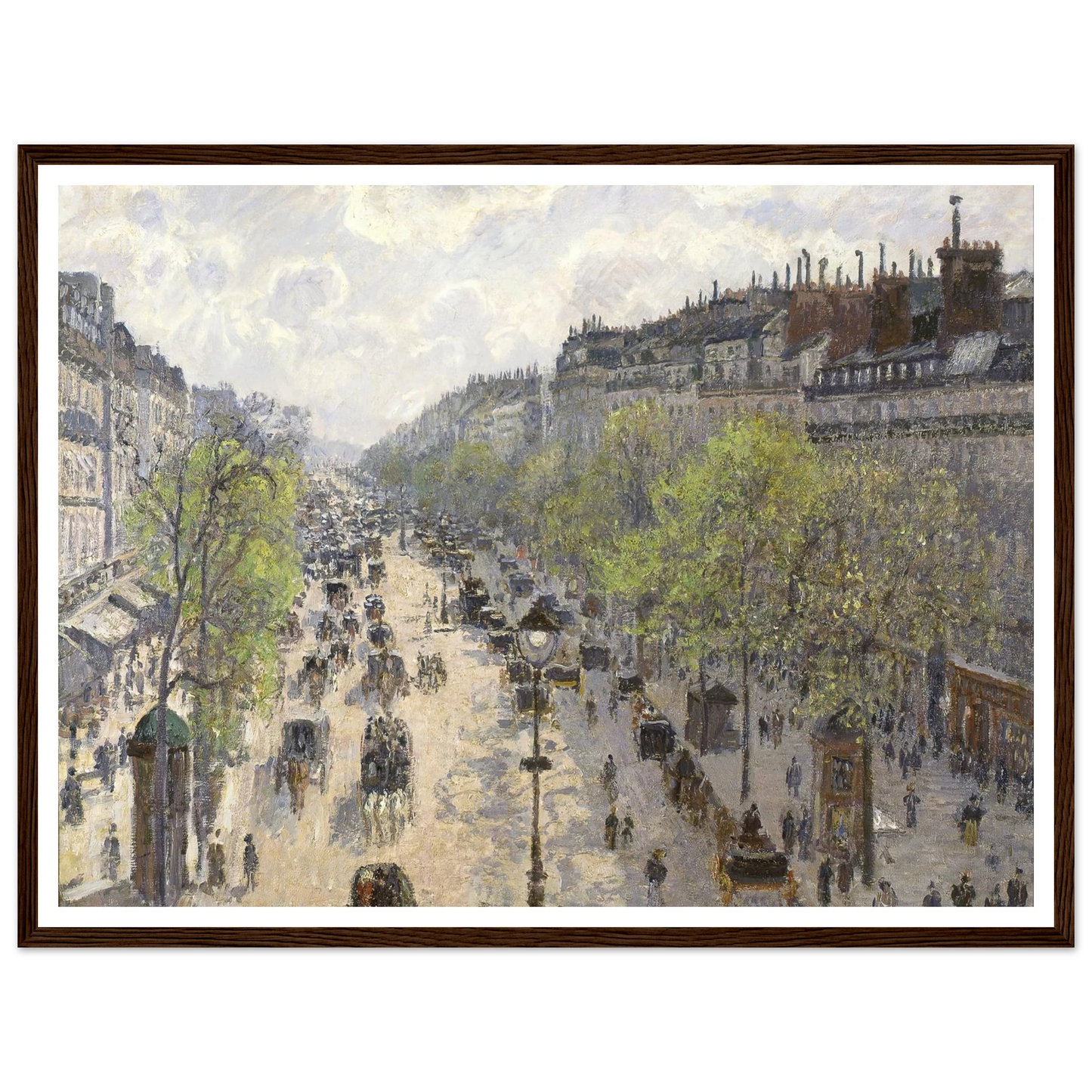 Boulevard Montmartre, Spring (1897) Art Print | Camille Pissarro-Quipham Collections