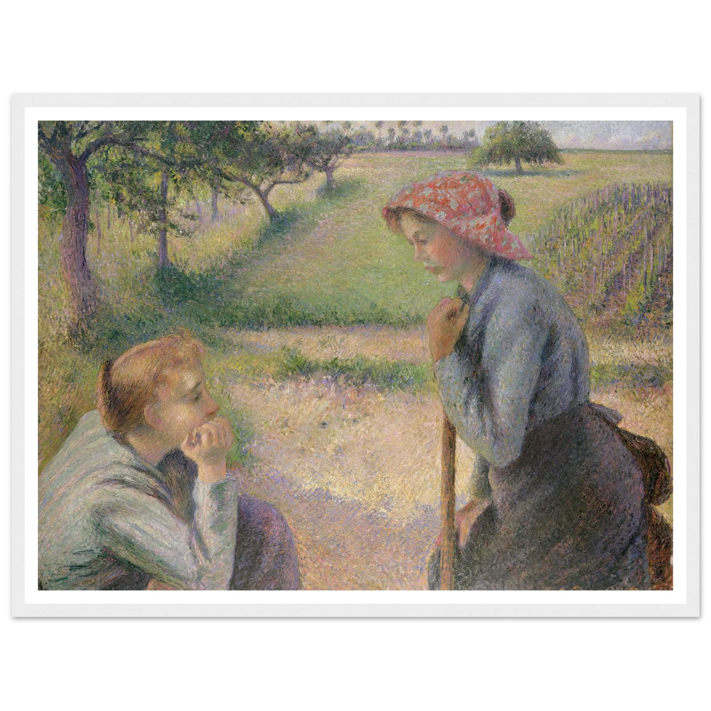 Two Young Peasant Women (1891–92) Art Print | Camille Pissarro-Quipham Collections