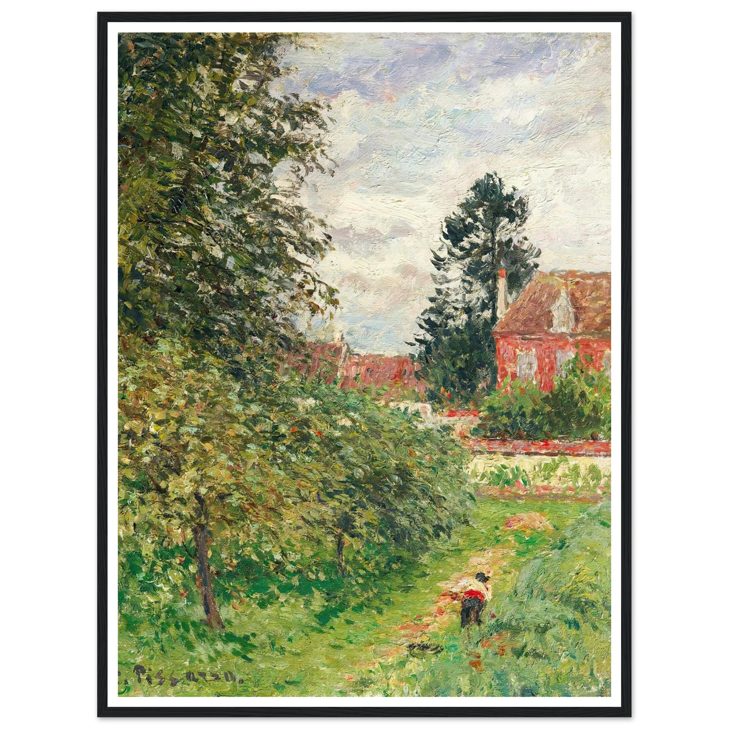 La Maison Des Anglais, Éragny (circa 1902) Art Print | Camille Pissarro-Quipham Collections